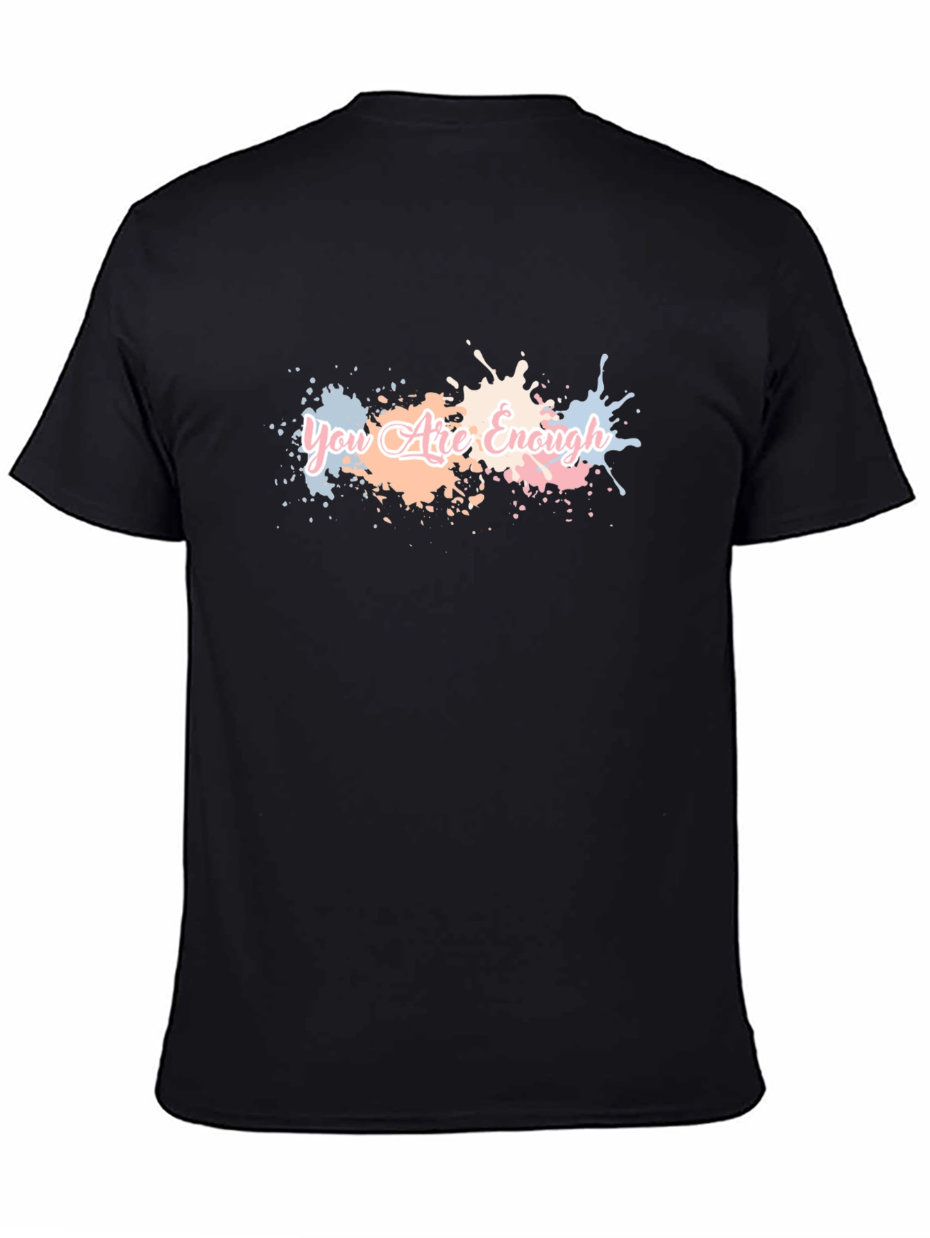 Black You Are Enough Black Graphic Tee view 4