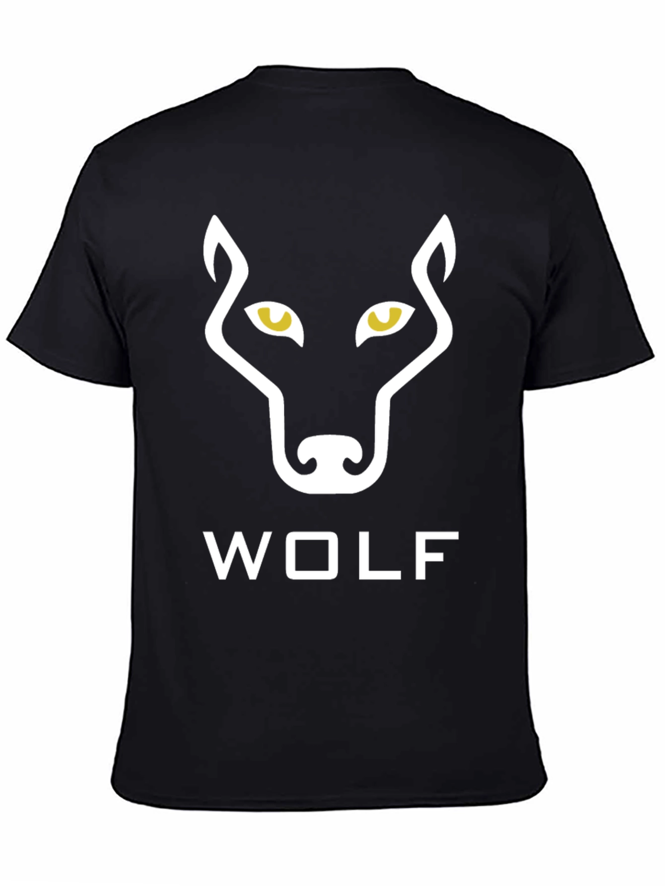 Black Wolf Graphic Print Black T-Shirt view 4