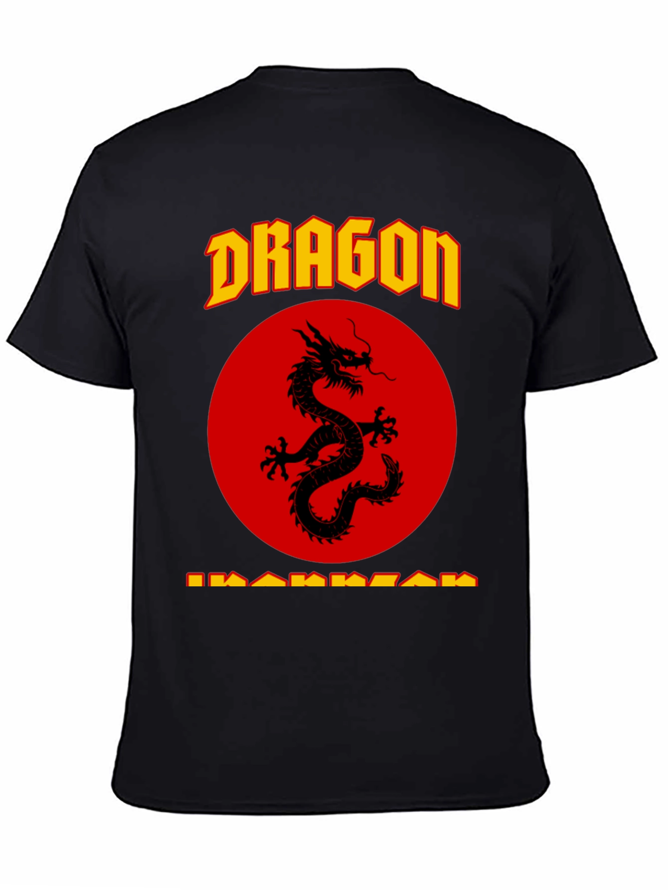 Black Dragon Warrior Graphic T-Shirt - Black view 4