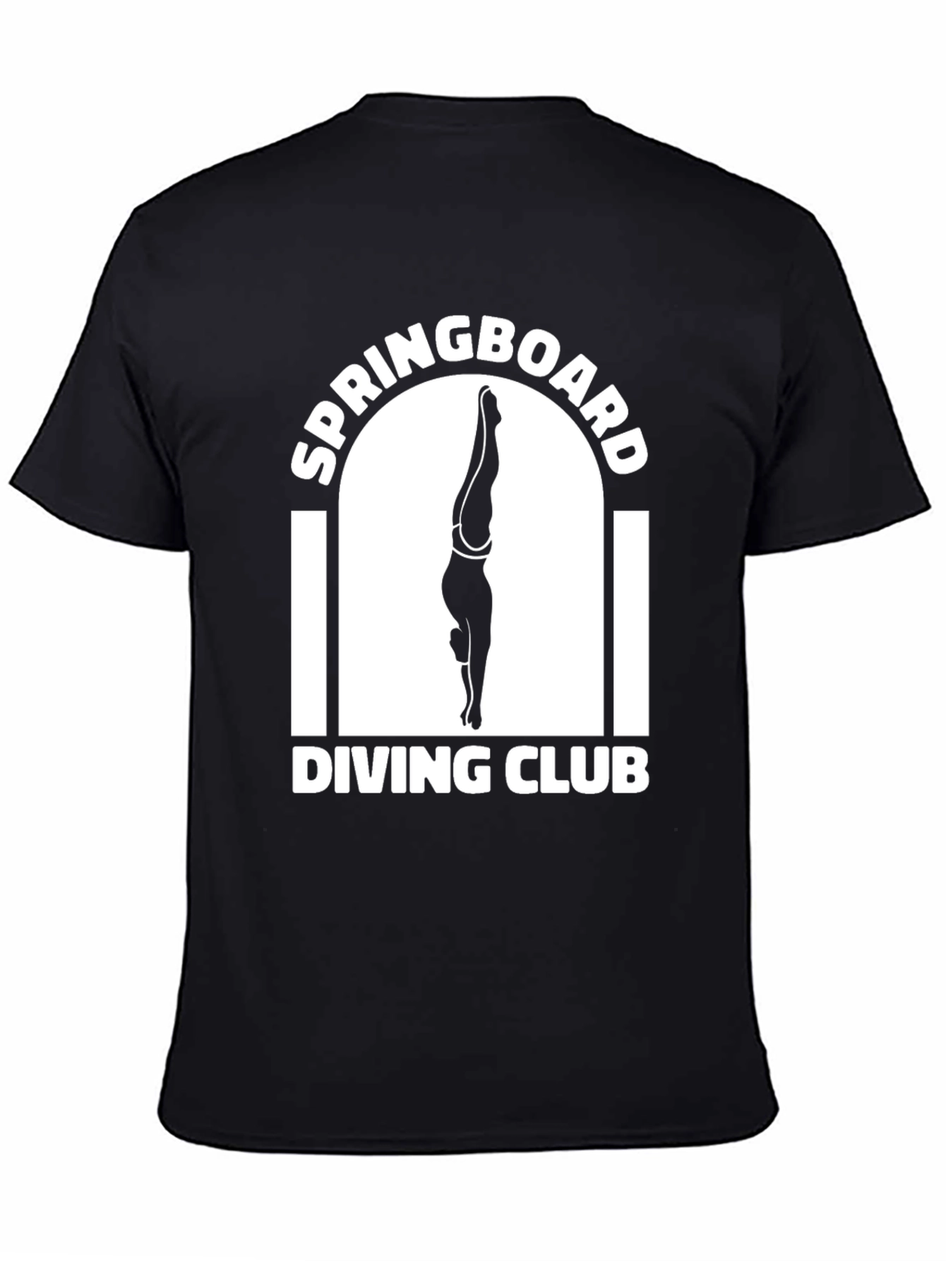 Black Springboard Diving Club T-Shirt - Black view 4