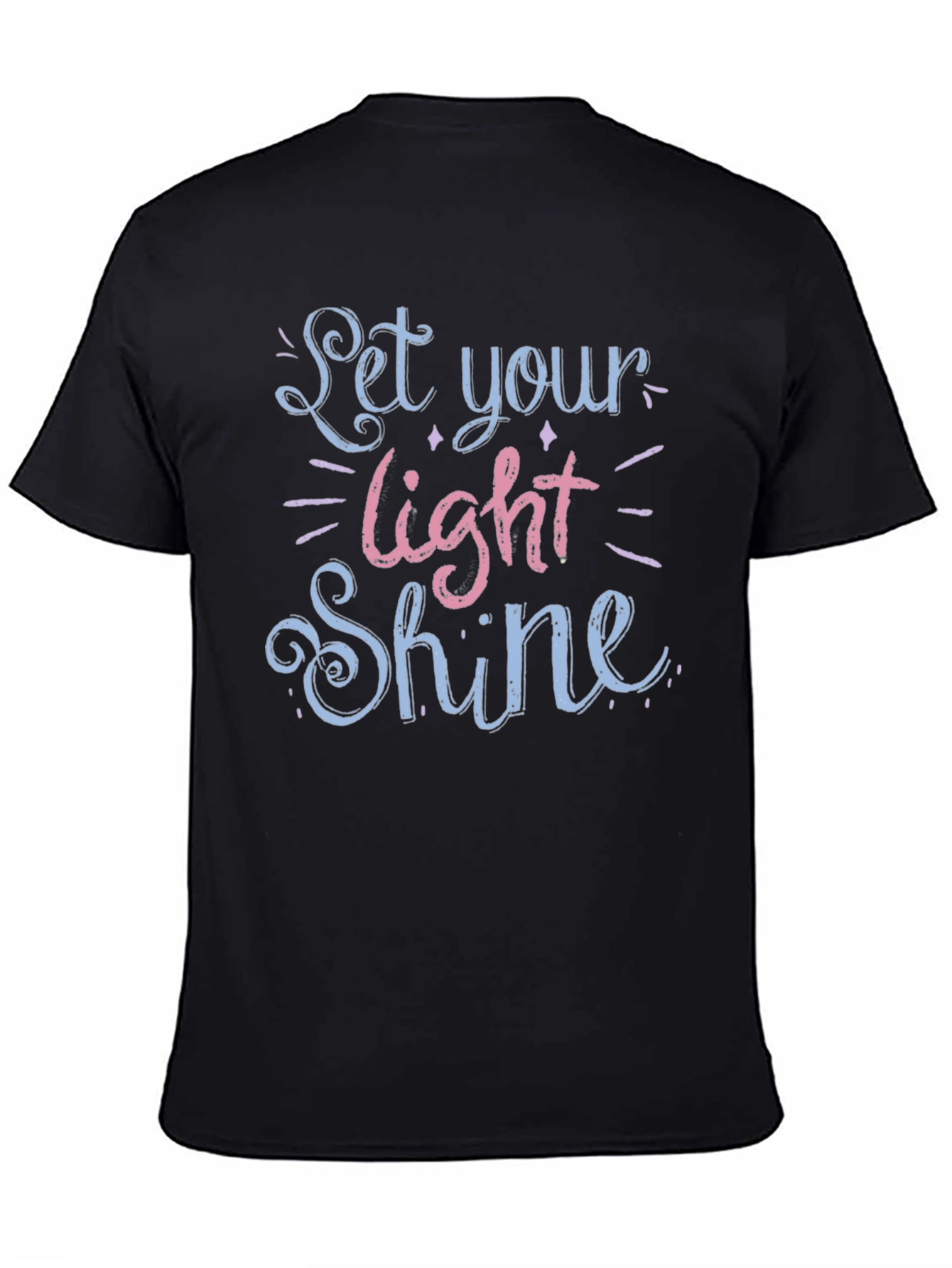 Black Let Your Light Shine Graphic Tee view 4