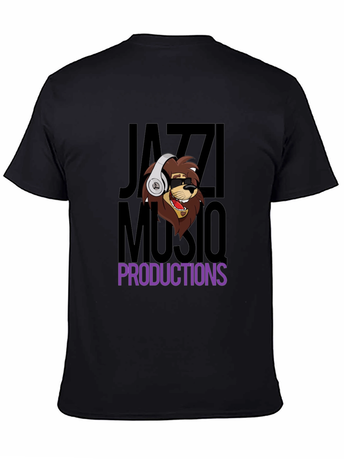 Black Jazz Music Productions Black T-Shirt view 4