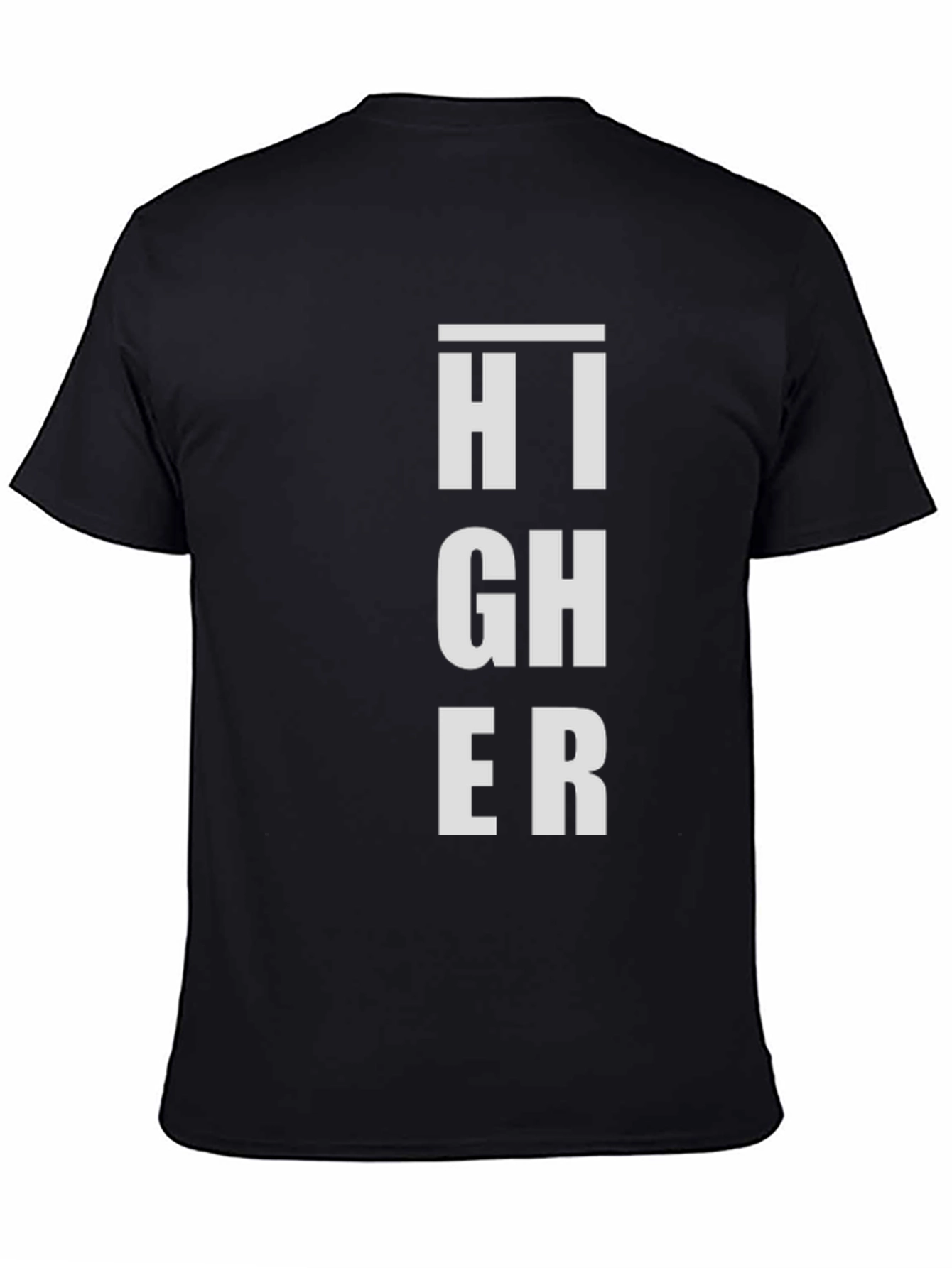 Black Higher Graphic Print Black T-Shirt view 4
