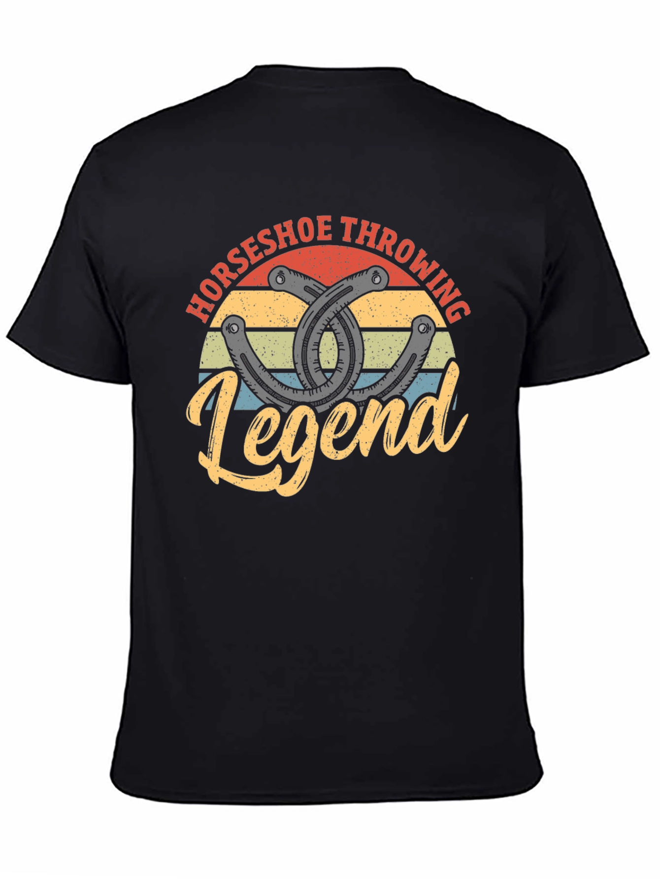 Black Horseshoe Throwing Legend Graphic Tee view 4