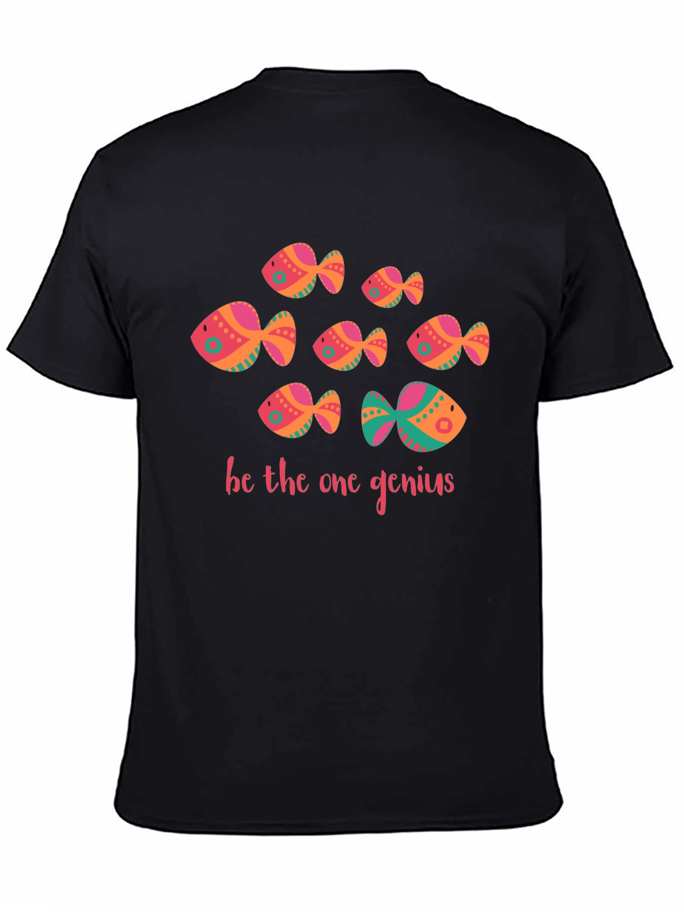 Black Be The One Genius Fish Graphic Tee - Black view 4