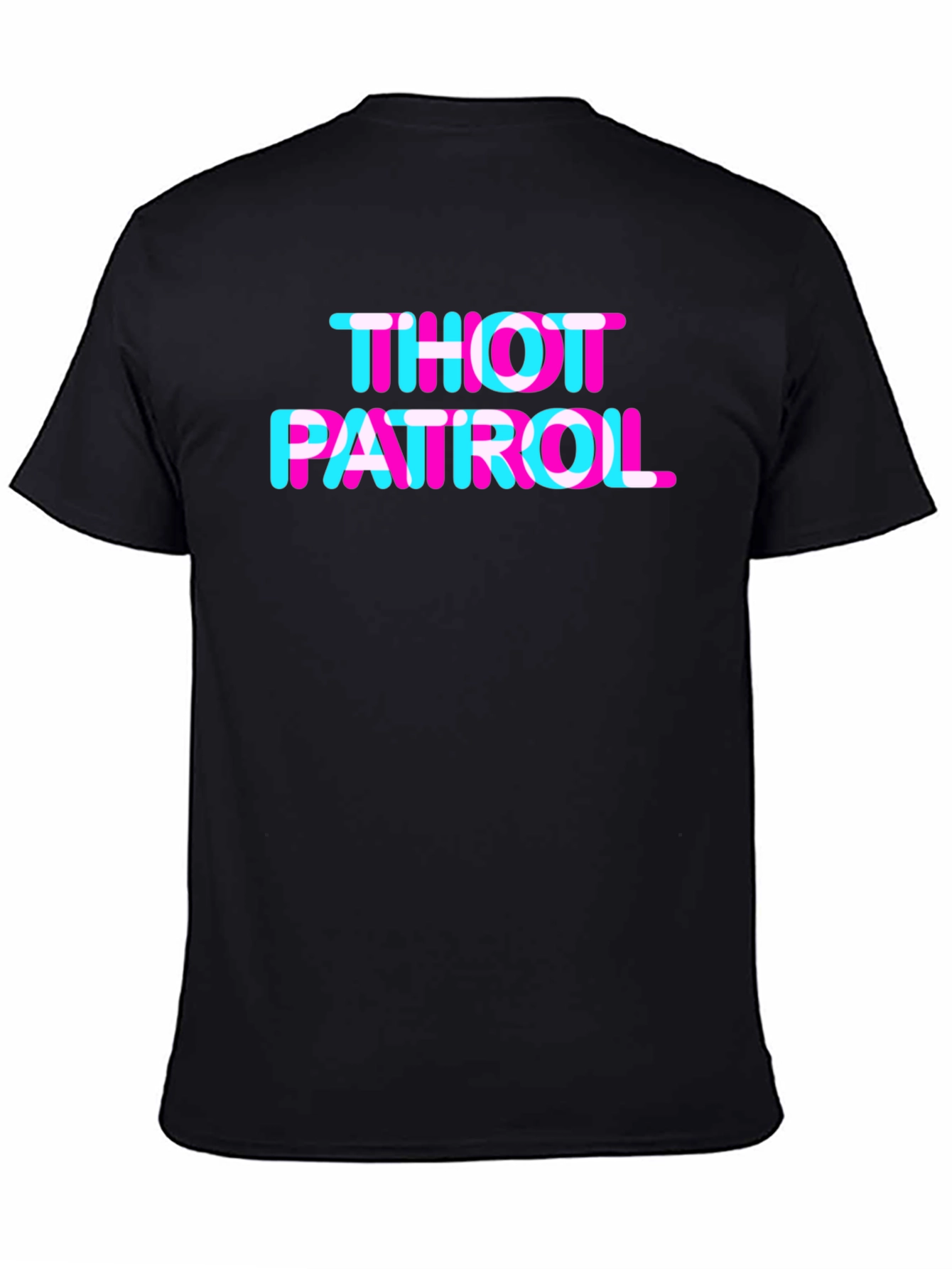 Black THOT PATROL Graphic Tee - TikTok Trend Inspired view 4