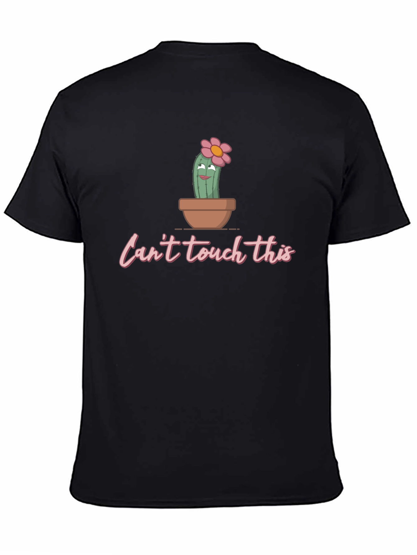 Black Can't Touch This Cactus T-Shirt - Funny Graphic Tee view 4