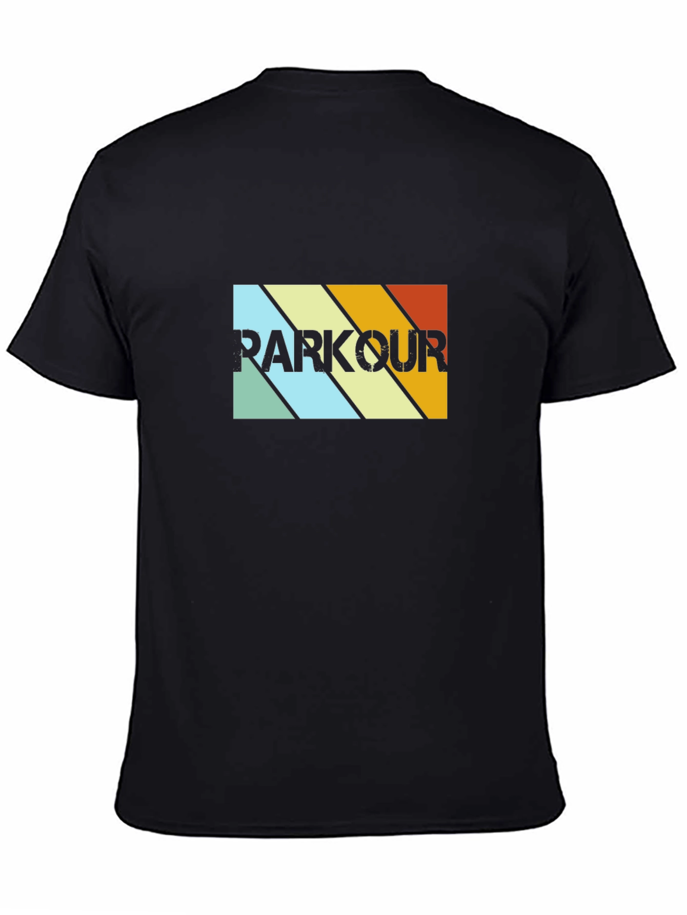 Black Retro Parkour T-Shirt - Urban Sportswear view 4