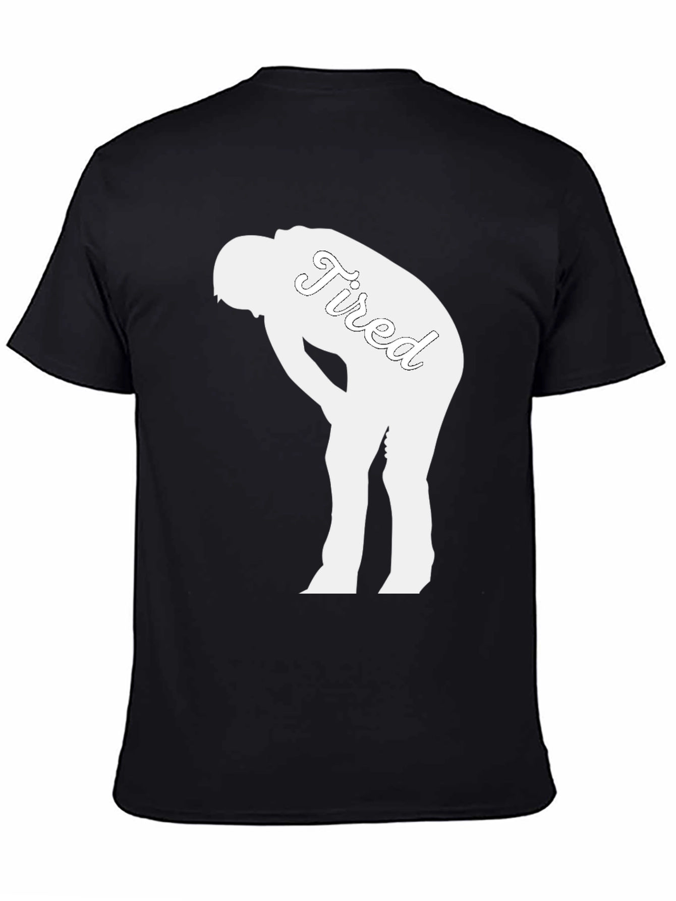 Black Tired Graphic Tee - Black Crew Neck T-Shirt view 4