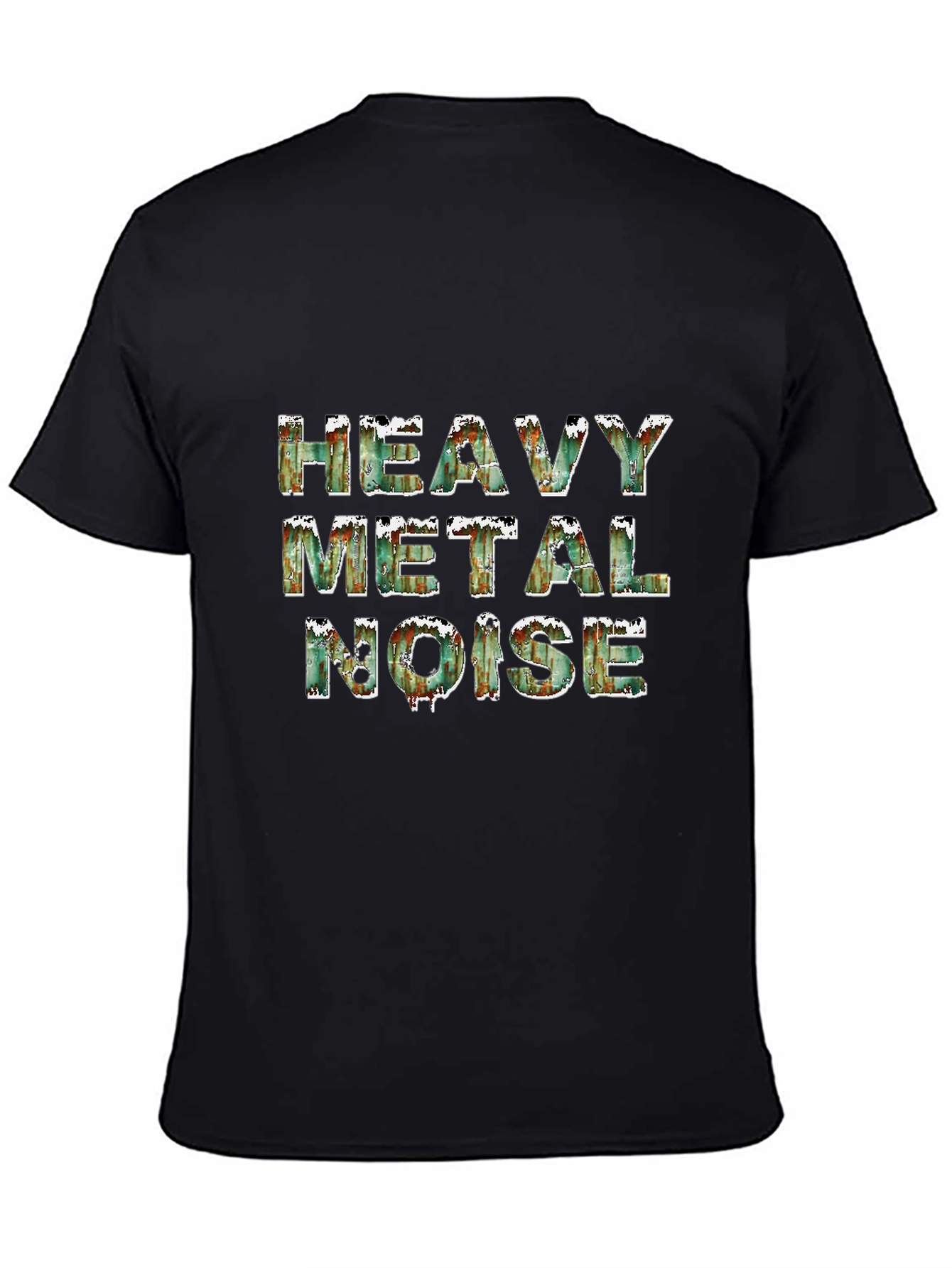 Black Heavy Metal Noise Black T-Shirt view 4