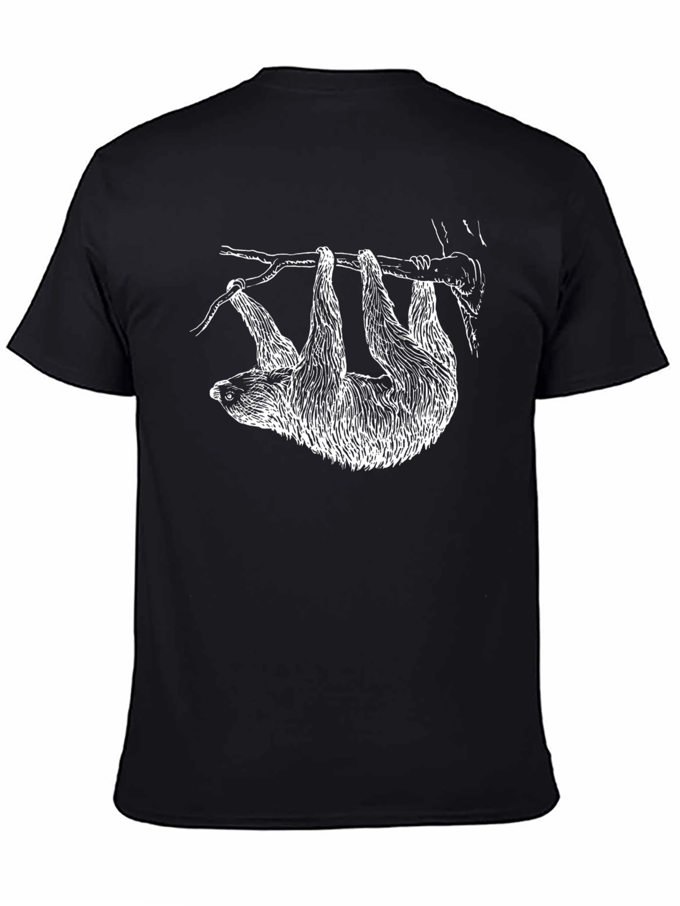 Black Sloth Graphic Black T-Shirt view 4