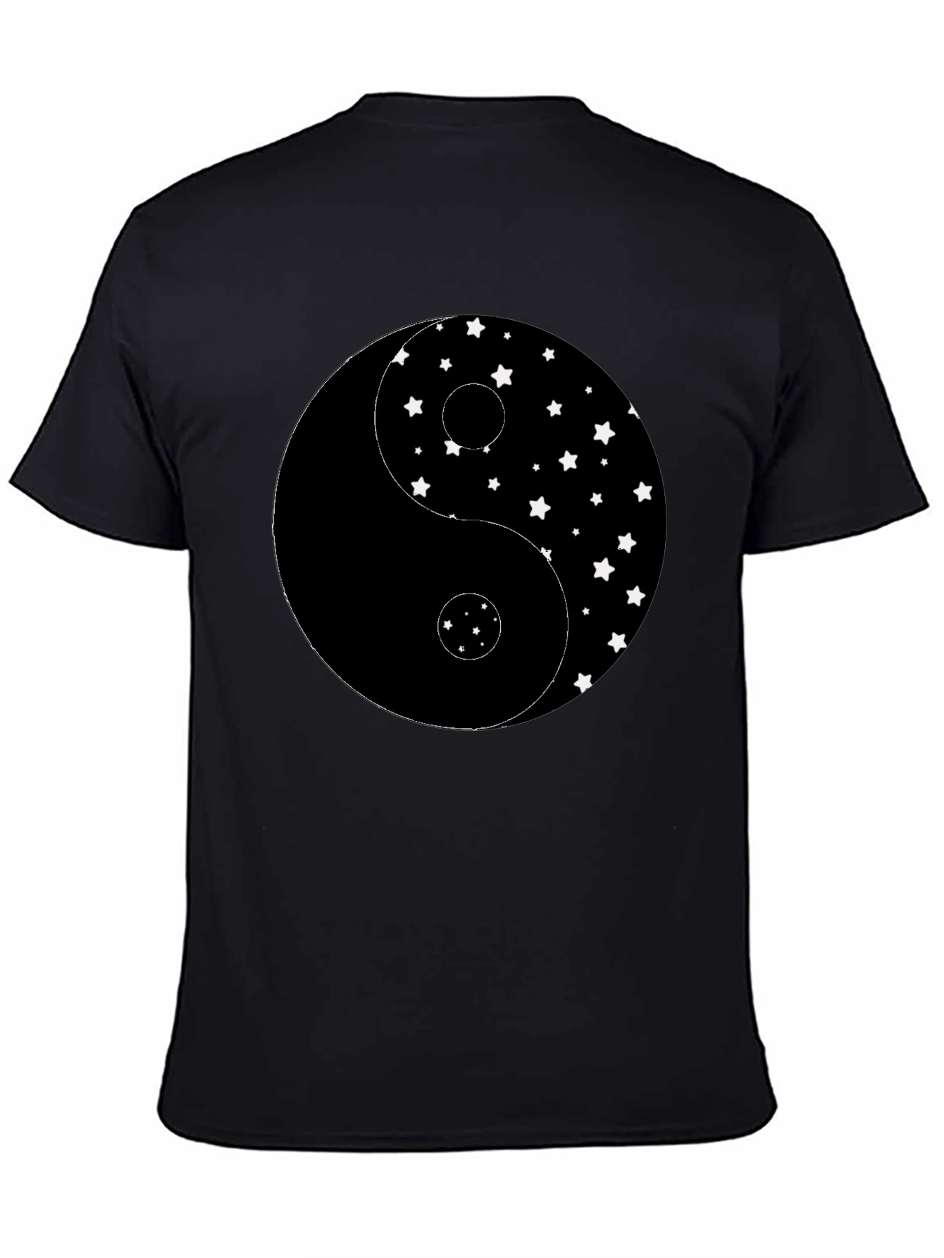Black Yin Yang Star T-Shirt - Classic Balance, Modern Style view 4