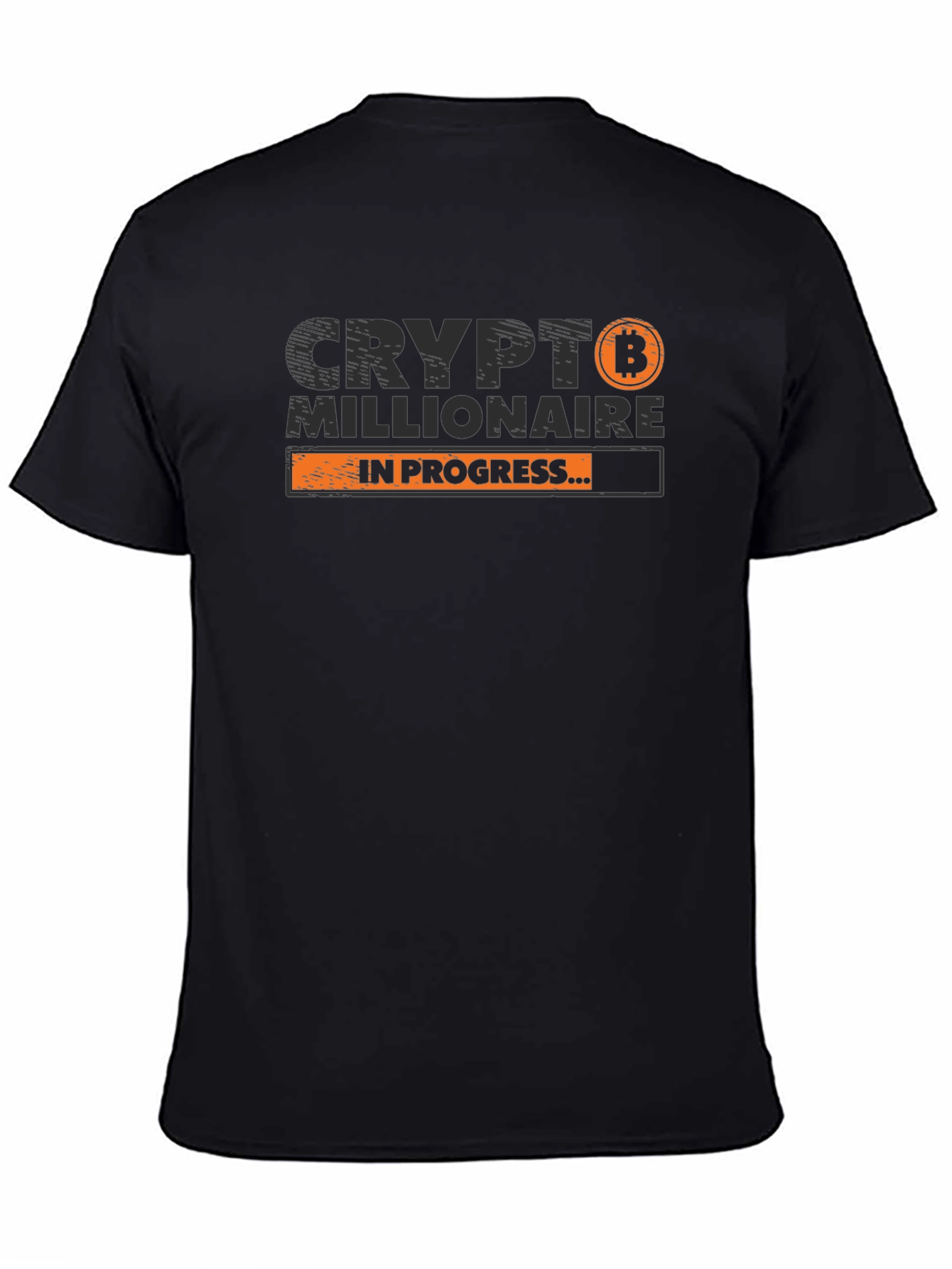 Black Crypto Millionaire in Progress T-Shirt - Black view 4