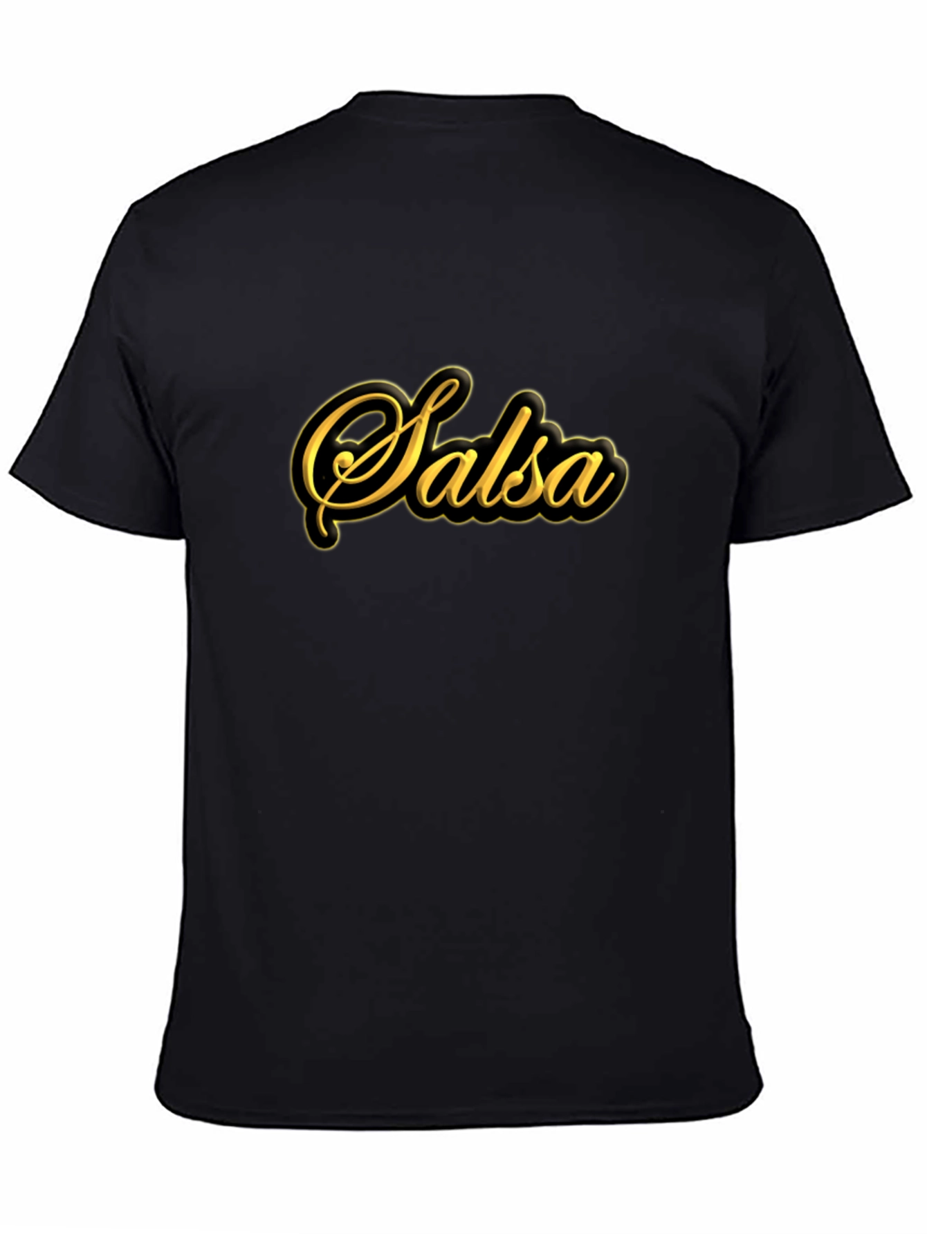 Black Salsa Dance T-Shirt - Black Cotton Blend Tee view 4