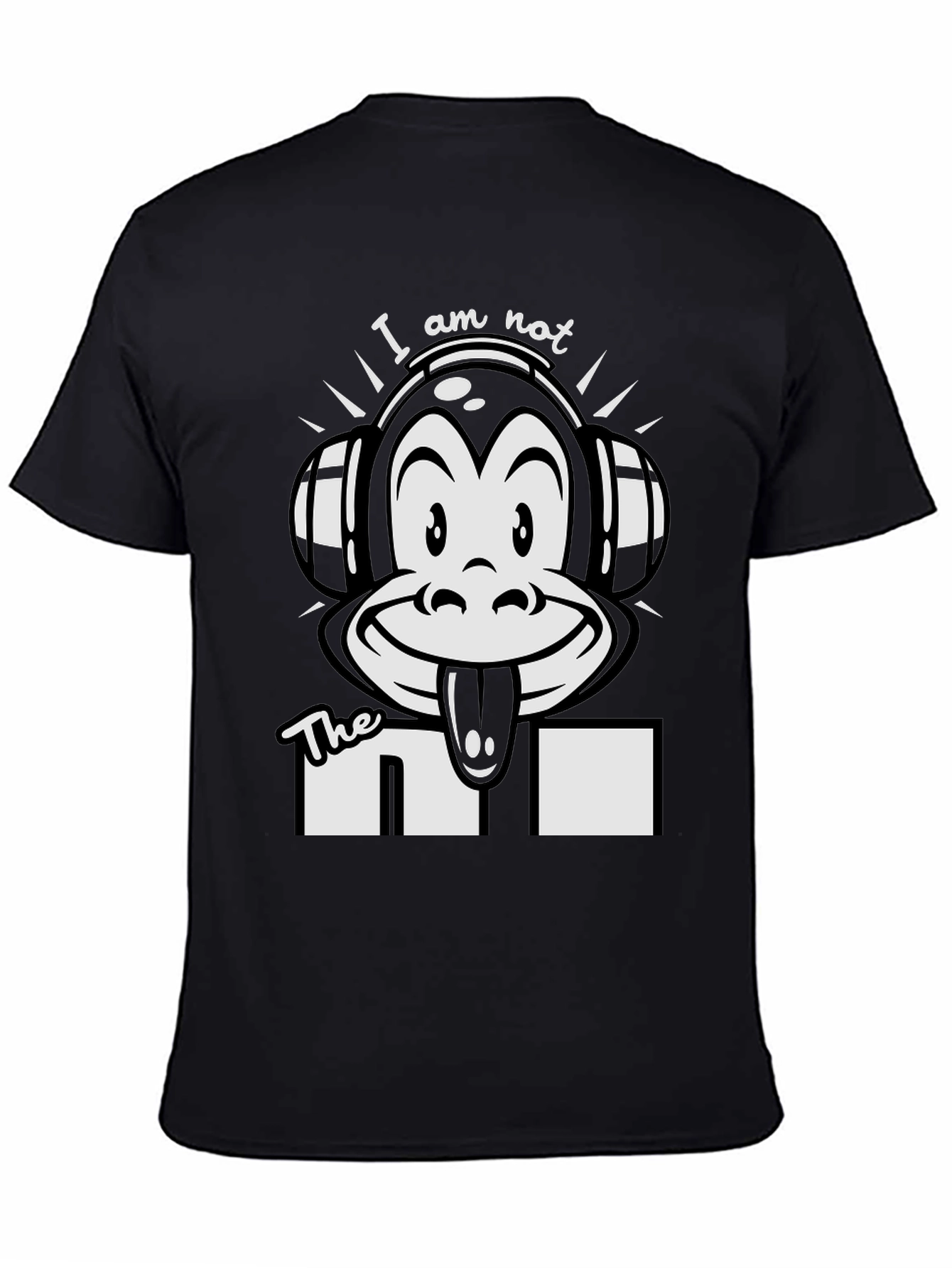 Black Monkey DJ Graphic T-Shirt - Funny Music Lover Tee view 4