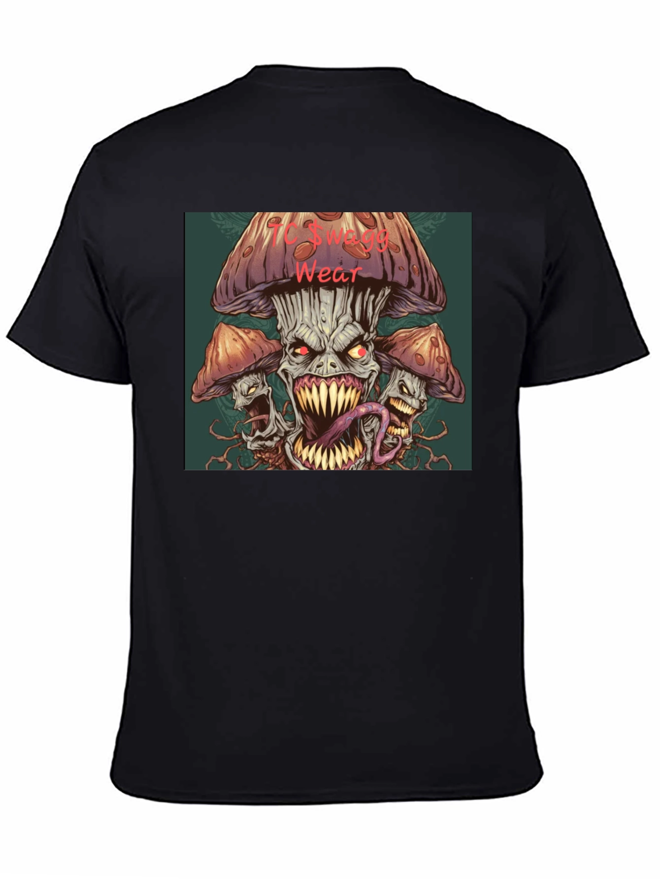 Black Monster Mushroom Graphic Tee view 4