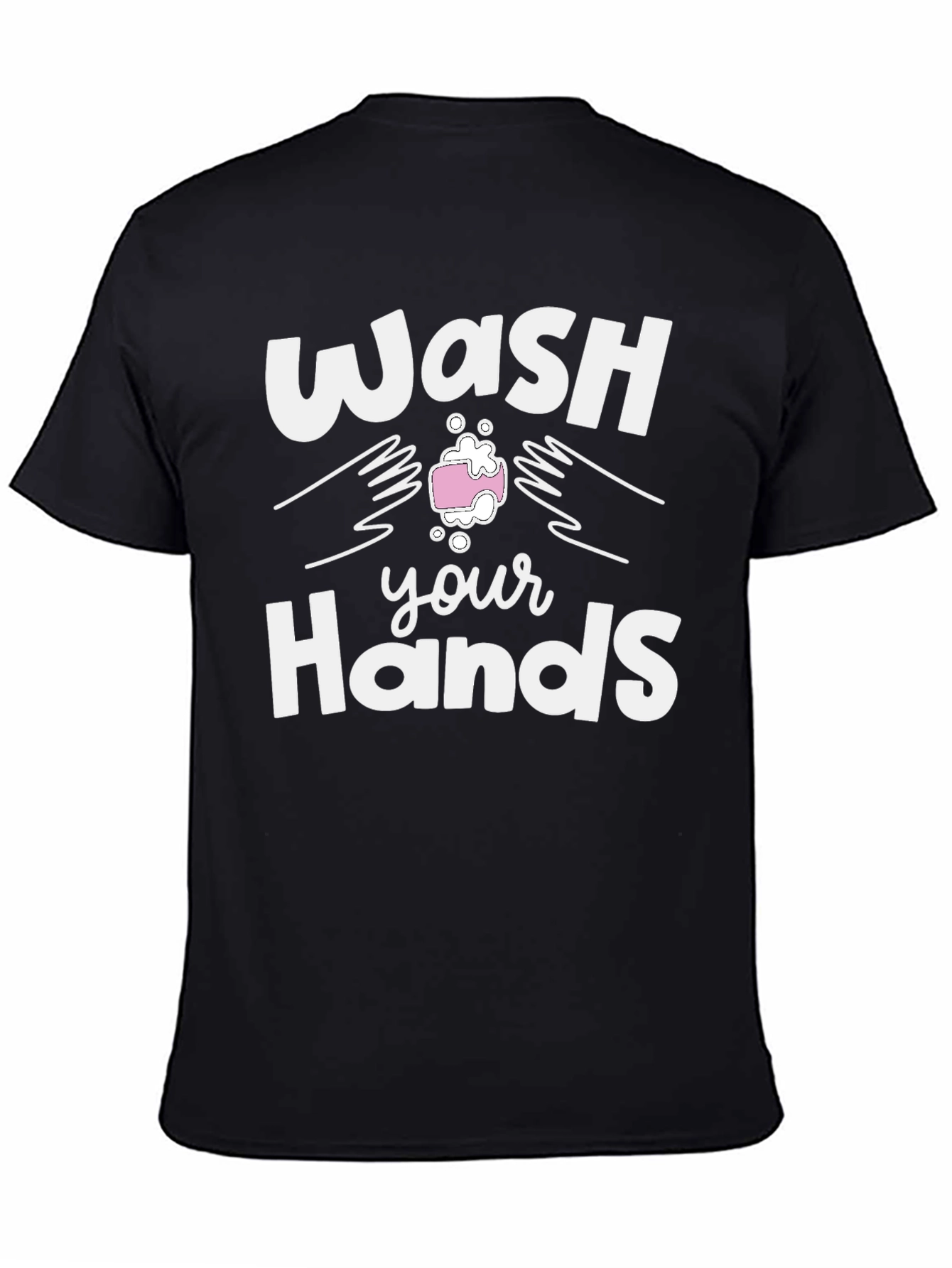 Black Wash Your Hands Graphic Tee view 4