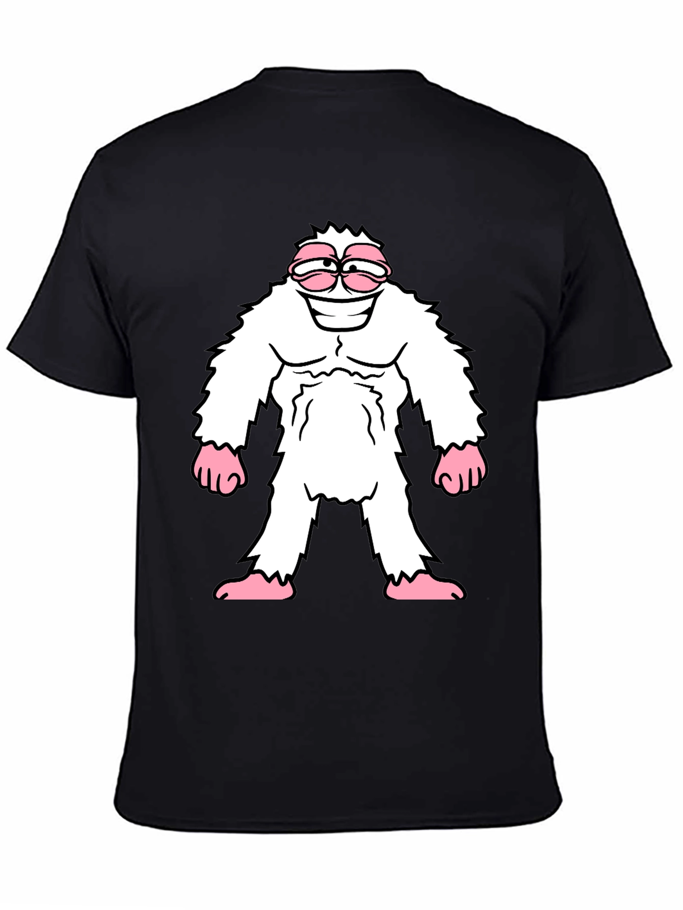 Black Funny Bigfoot T-Shirt - Cryptid Graphic Tee view 4