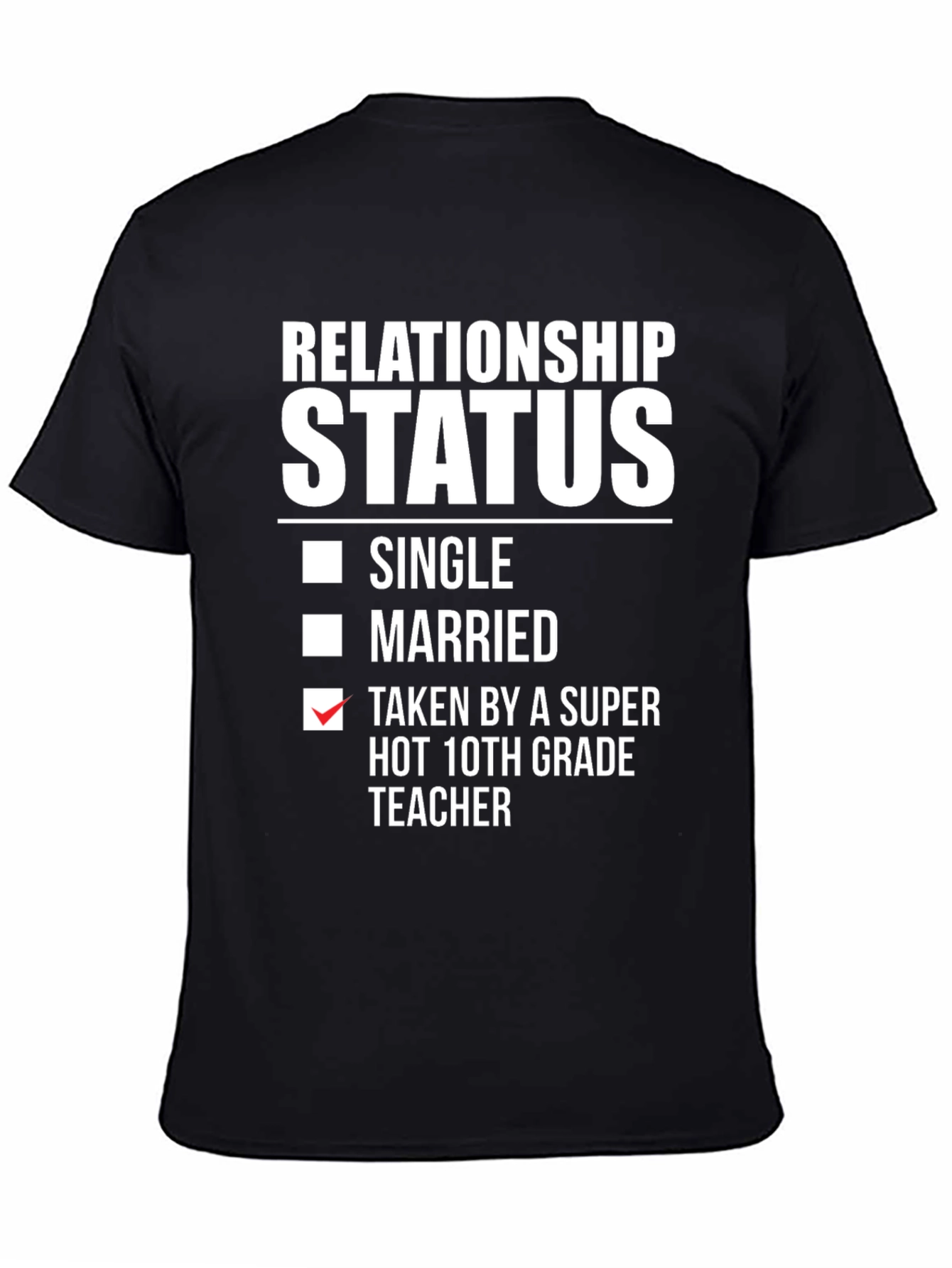Black Relationship Status T-Shirt view 4