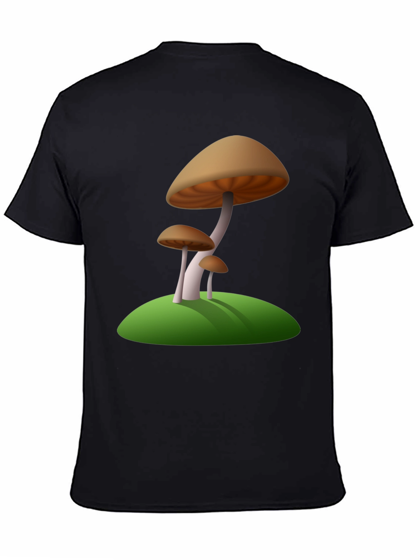 Black Mushroom Graphic Tee - Nature Inspired Design view 4
