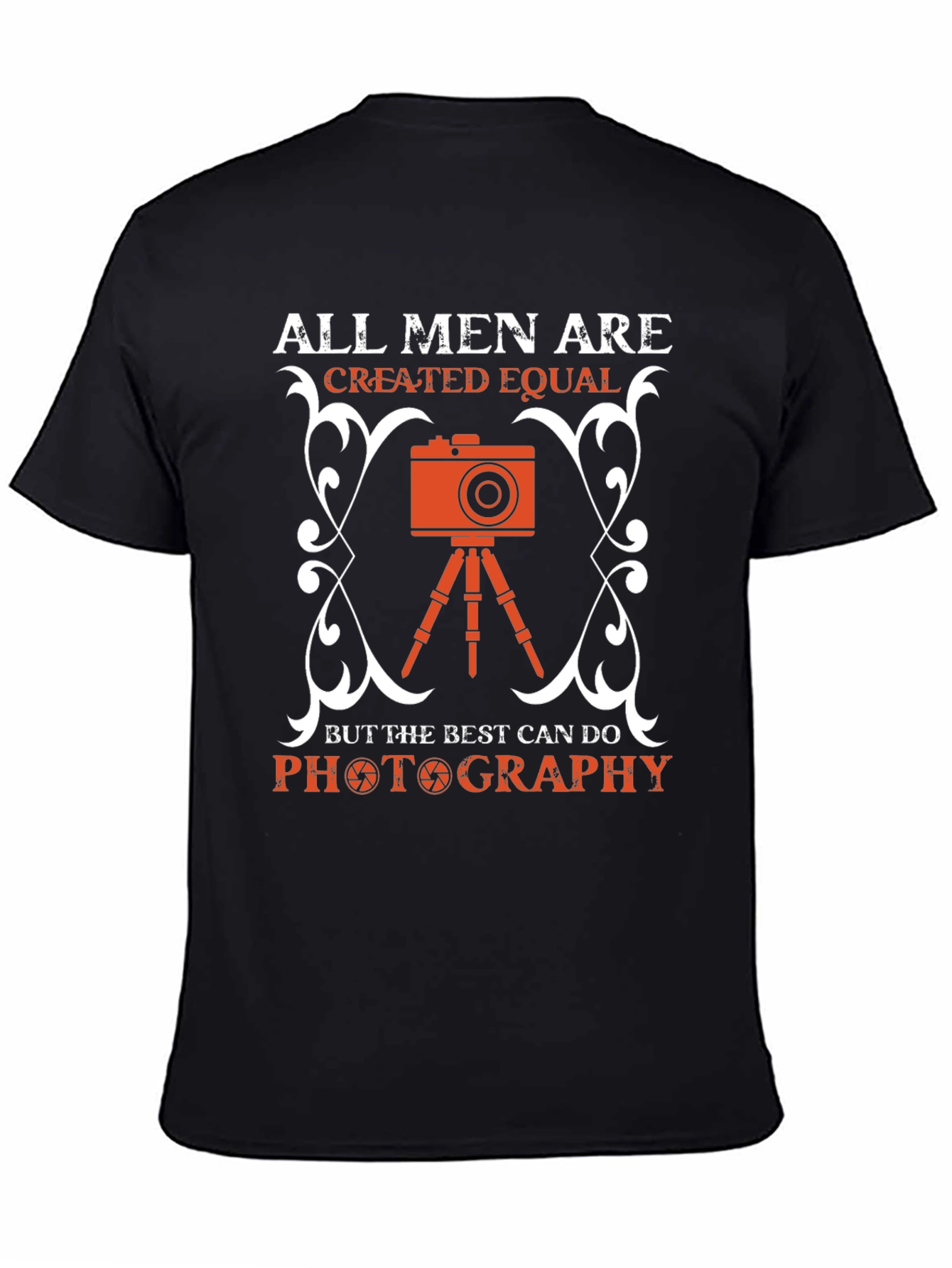 Black Photography Lover T-Shirt - All Men Created Equal view 4