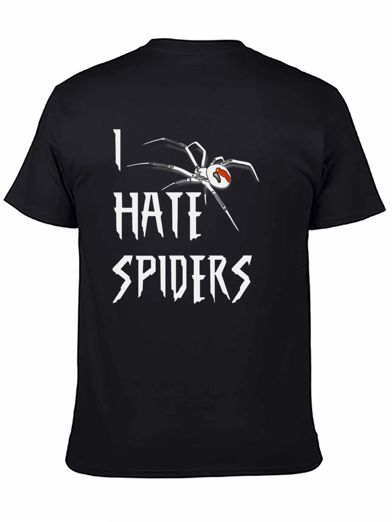 Black I Hate Spiders Graphic Tee - Black T-Shirt view 4
