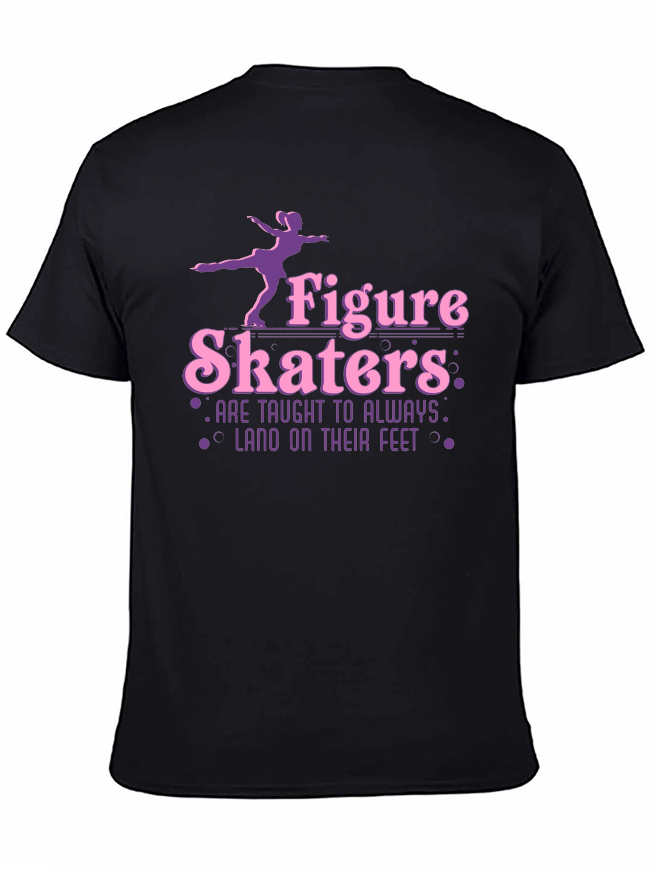 Black Figure Skaters T-Shirt - Land on Your Feet view 4