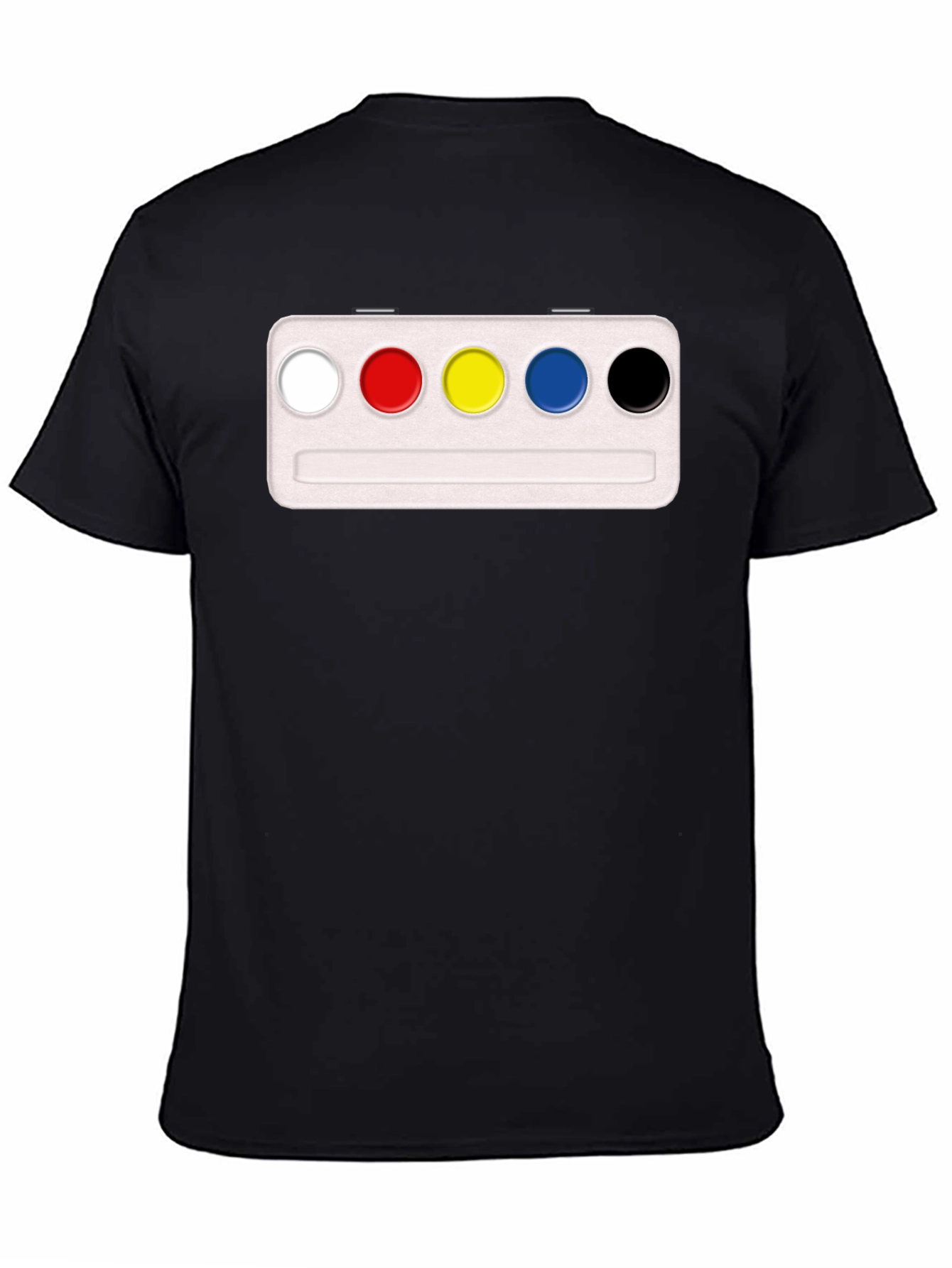Black Artist's Palette T-Shirt - Black Cotton Blend view 4