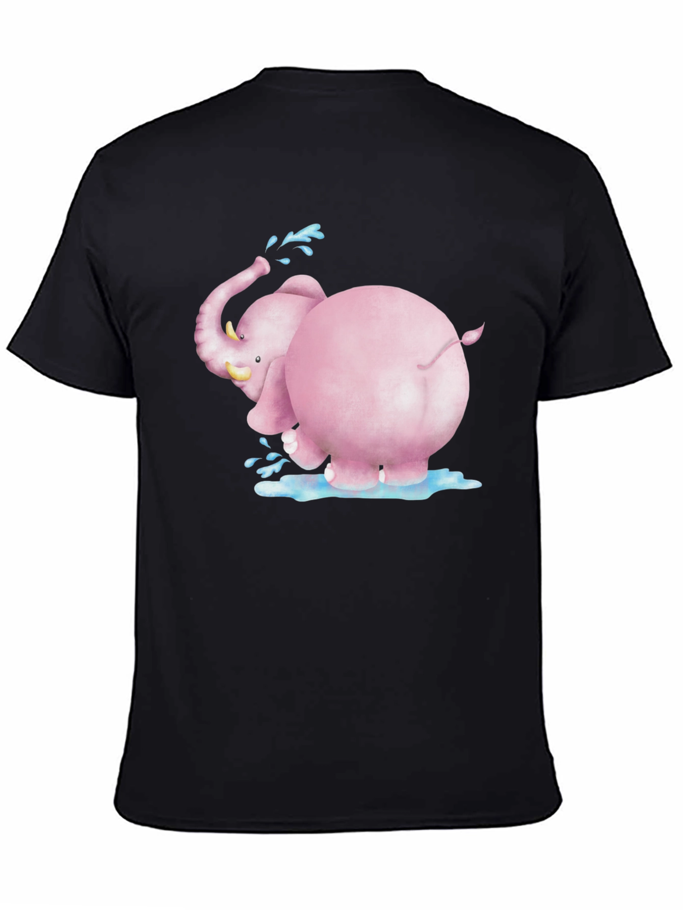 Black Pink Elephant Graphic Tee - Fun & Unique Design view 4