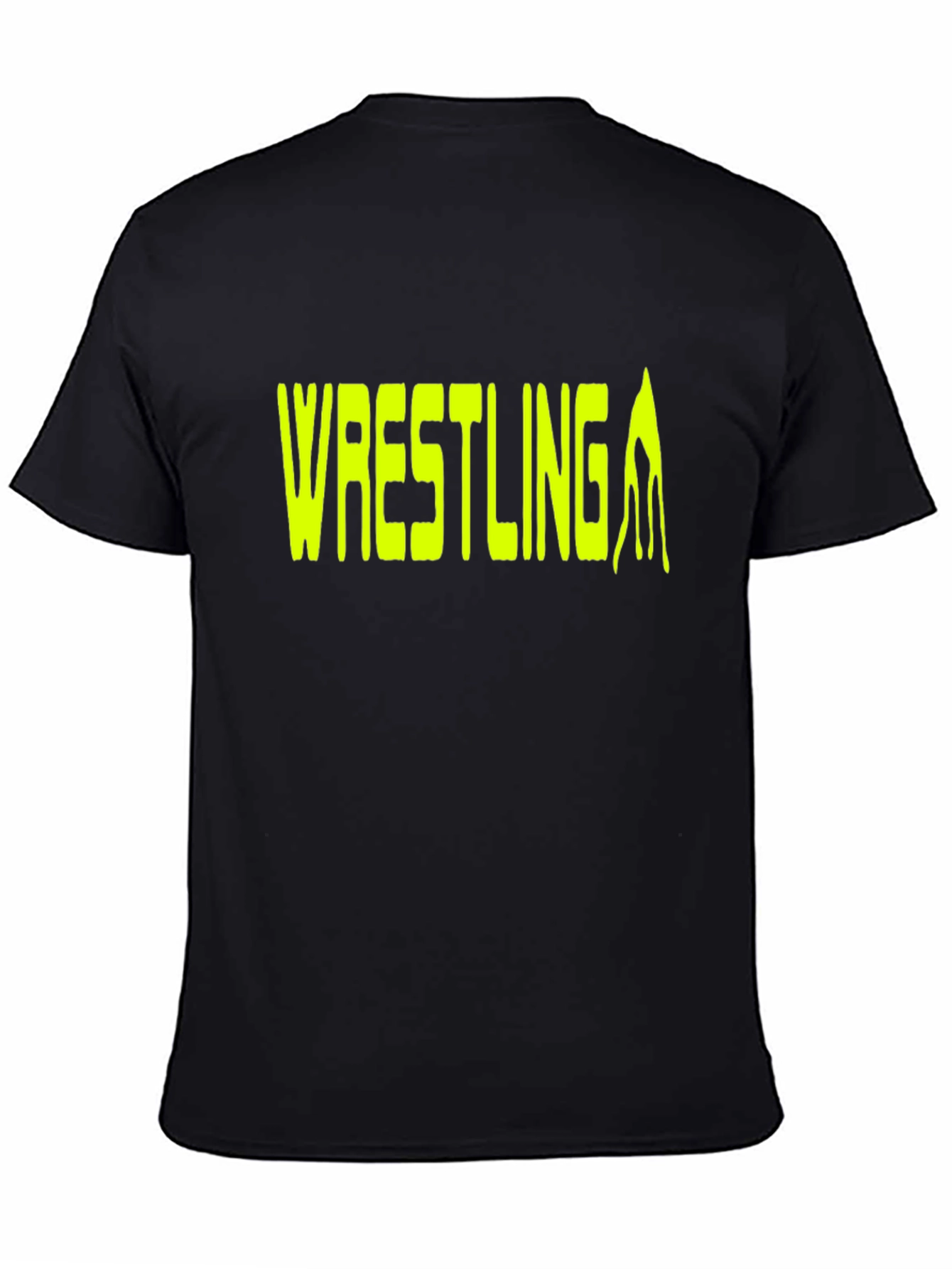 Black Wrestling Graphic T-Shirt - Black view 4
