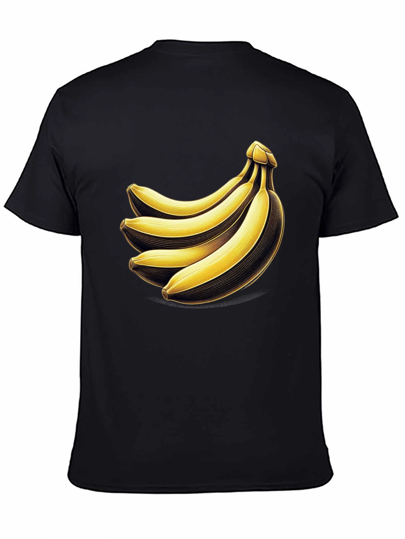 Black Banana Bunch Graphic Tee - Quirky Unisex T-Shirt view 4