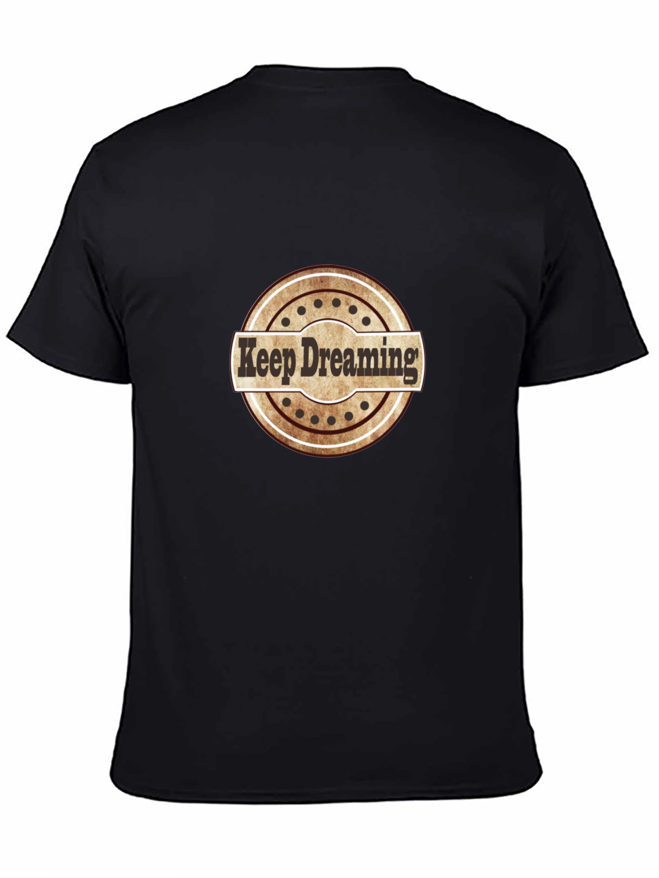 Black Keep Dreaming Graphic Print Black T-Shirt view 4