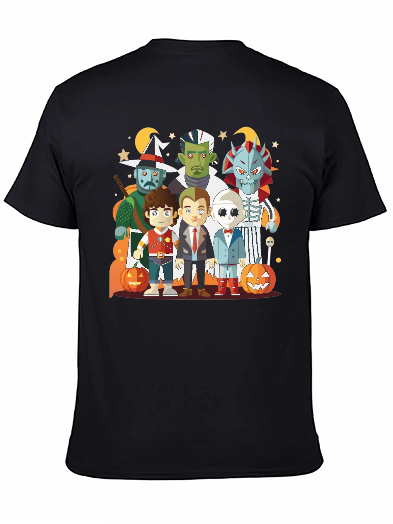 Black Halloween Character Graphic Black Tee view 4