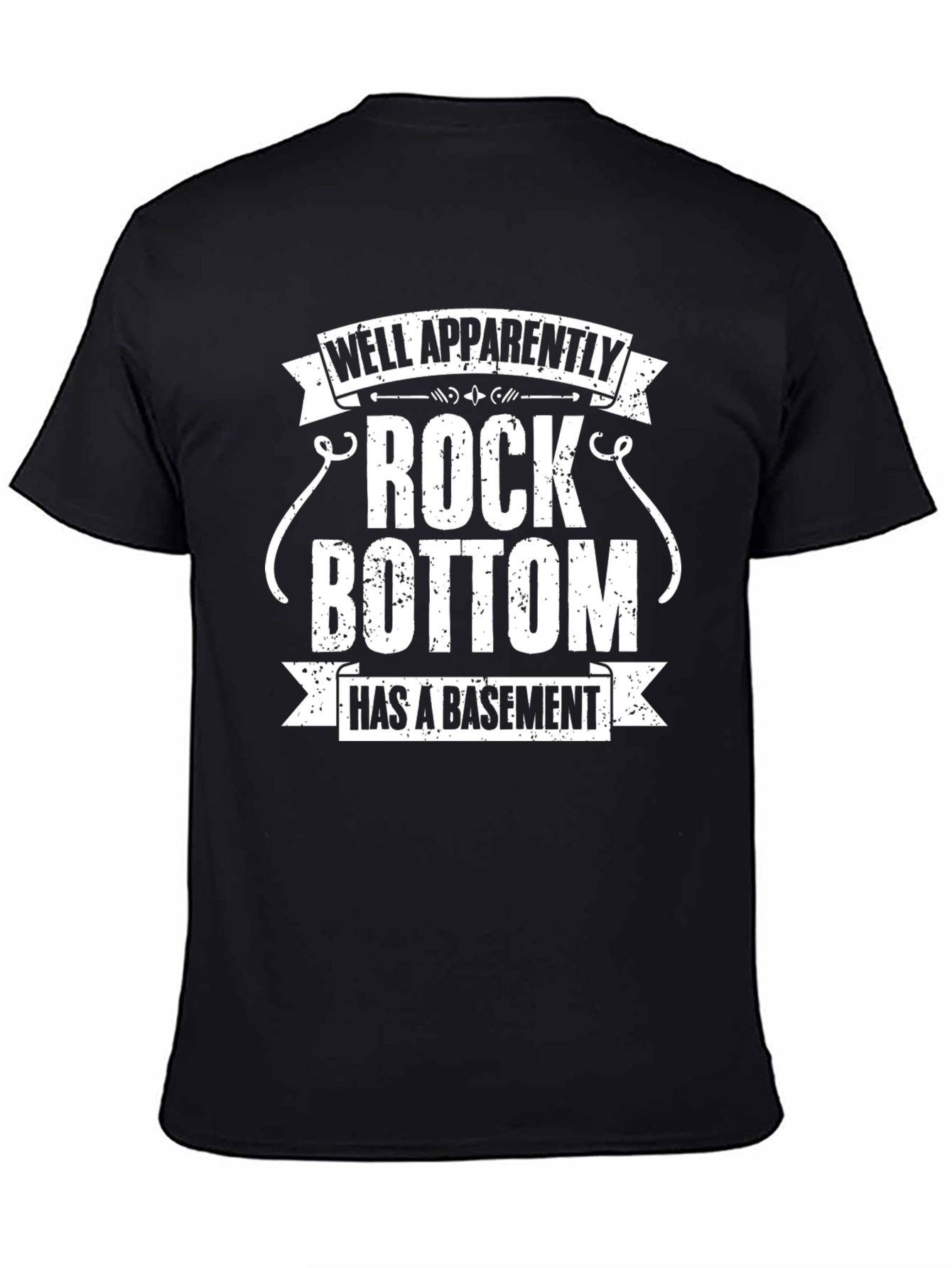 Black Rock Bottom Basement Novelty Graphic T-Shirt view 4