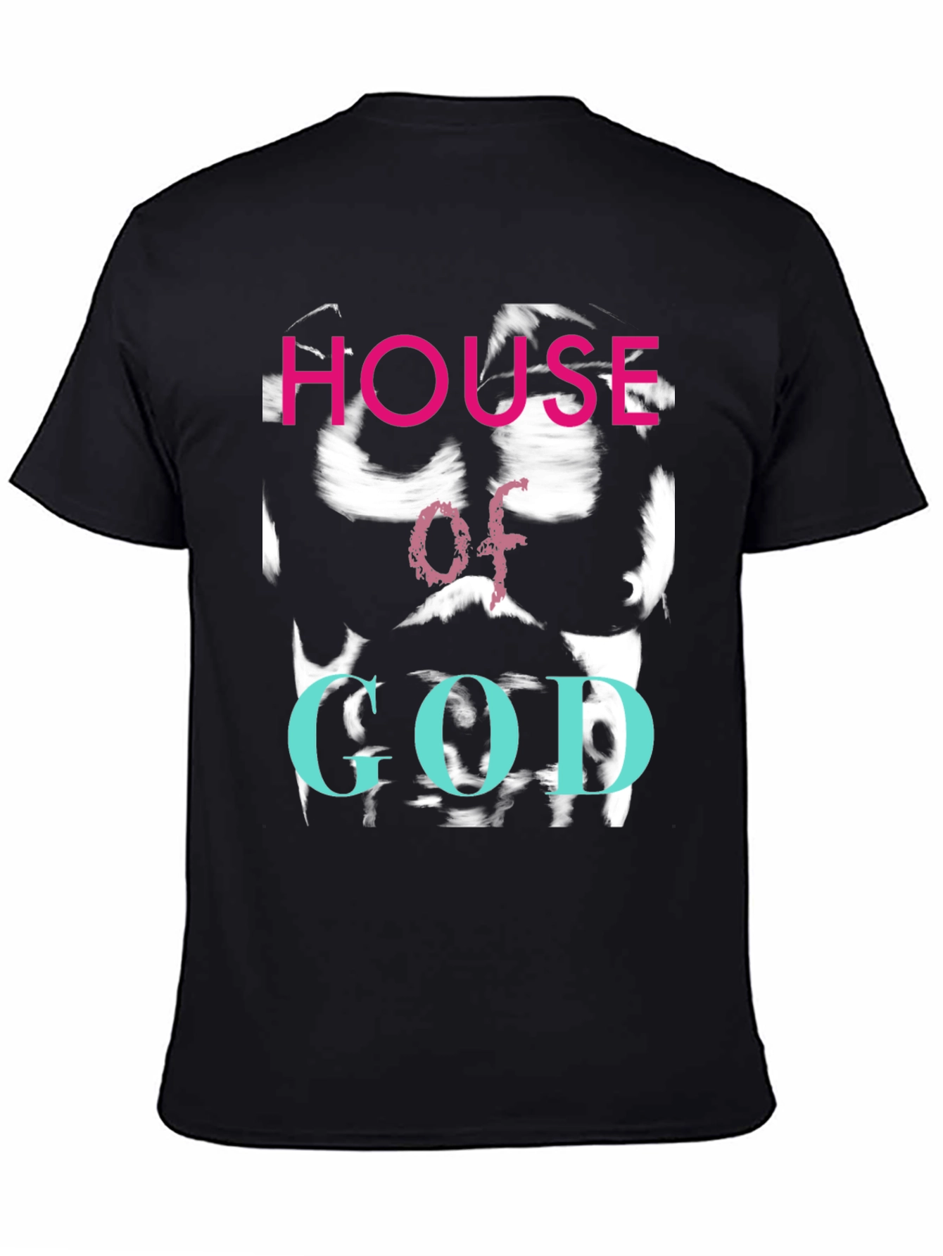 Black House of God Graphic Tee - Edgy Streetwear view 4