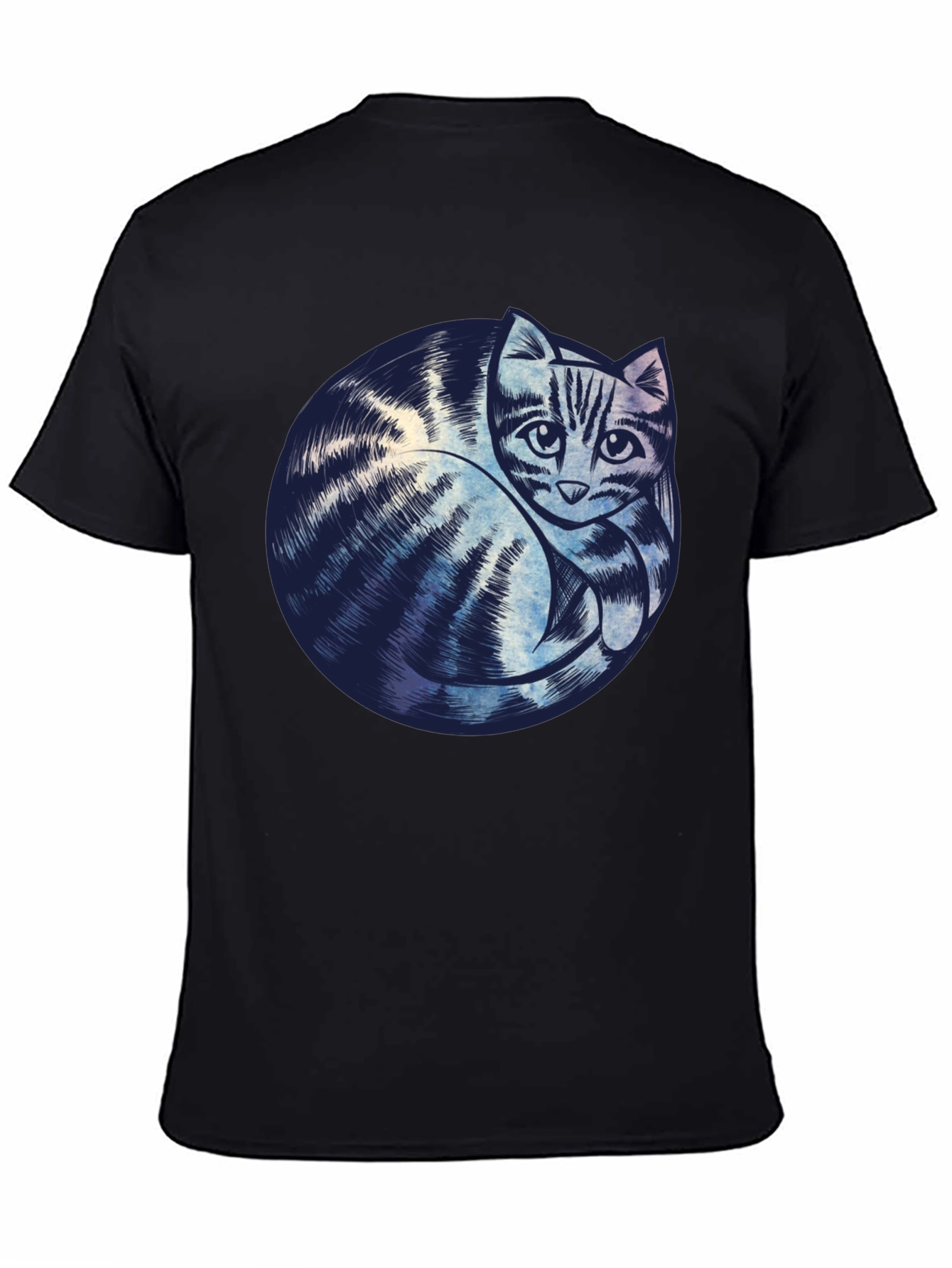 Black Cat Graphic Black T-Shirt view 4