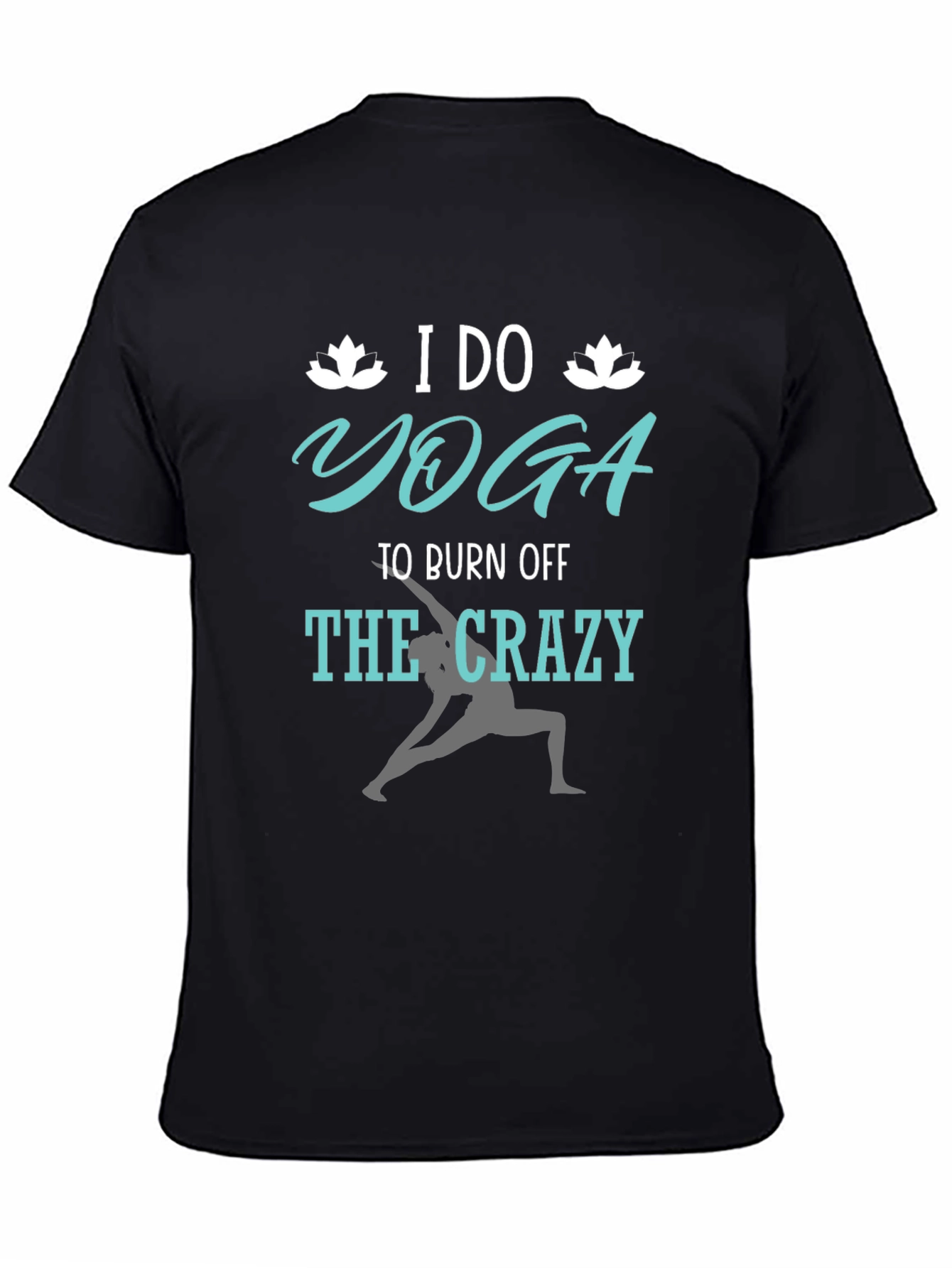 Black Yoga Crazy Graphic Tee view 4