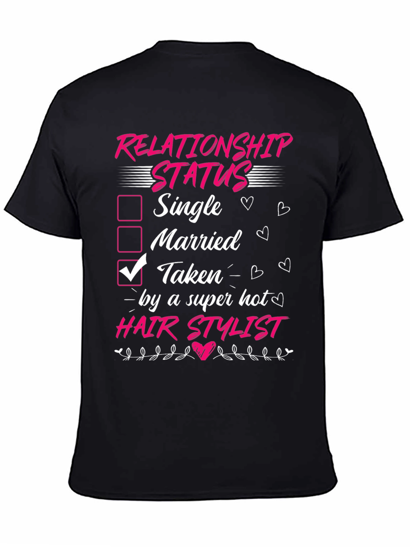 Black Taken by a Hot Hair Stylist T-Shirt view 4