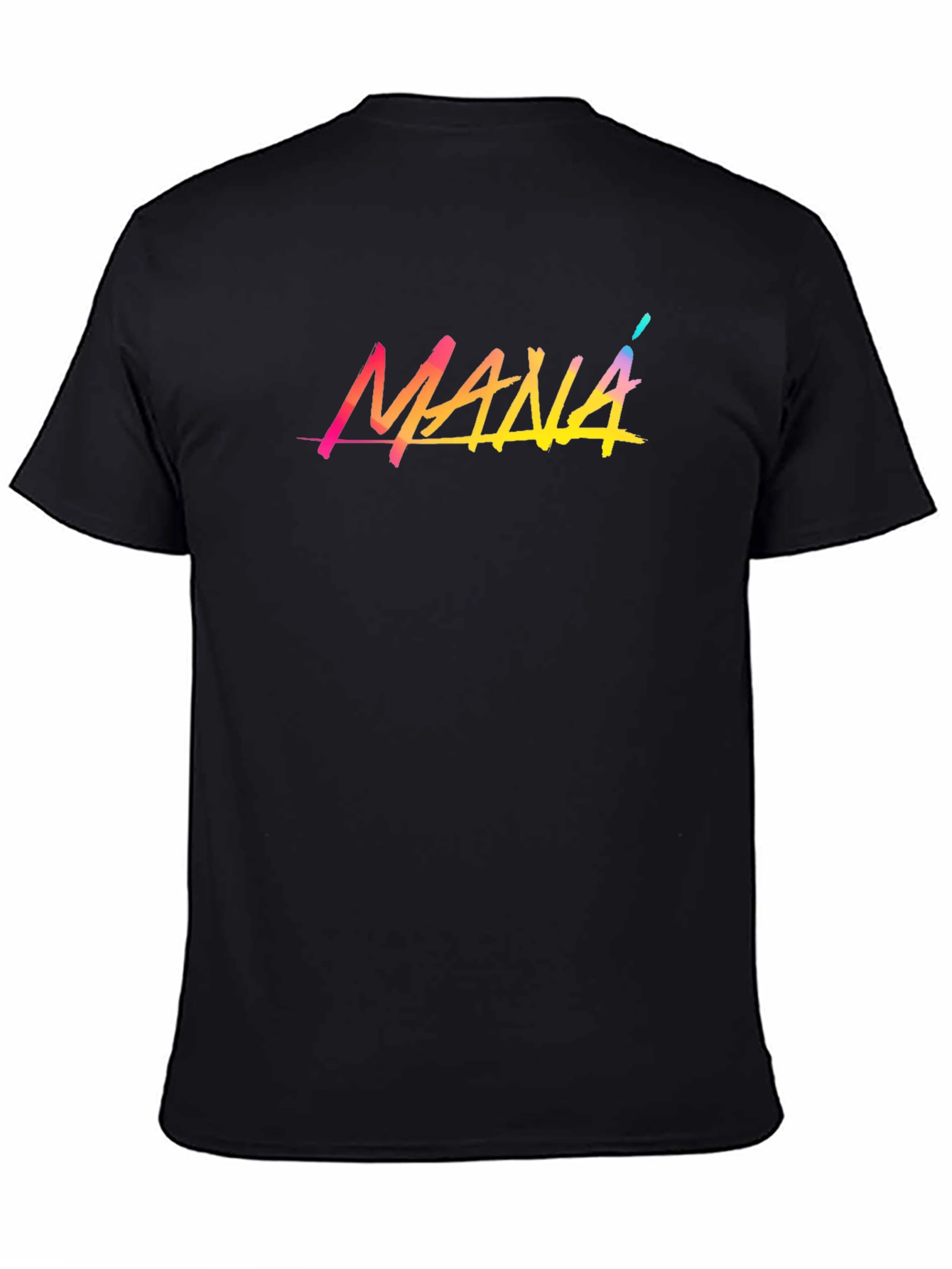 Black Maná Graphic Tee - Black Cotton T-Shirt view 4