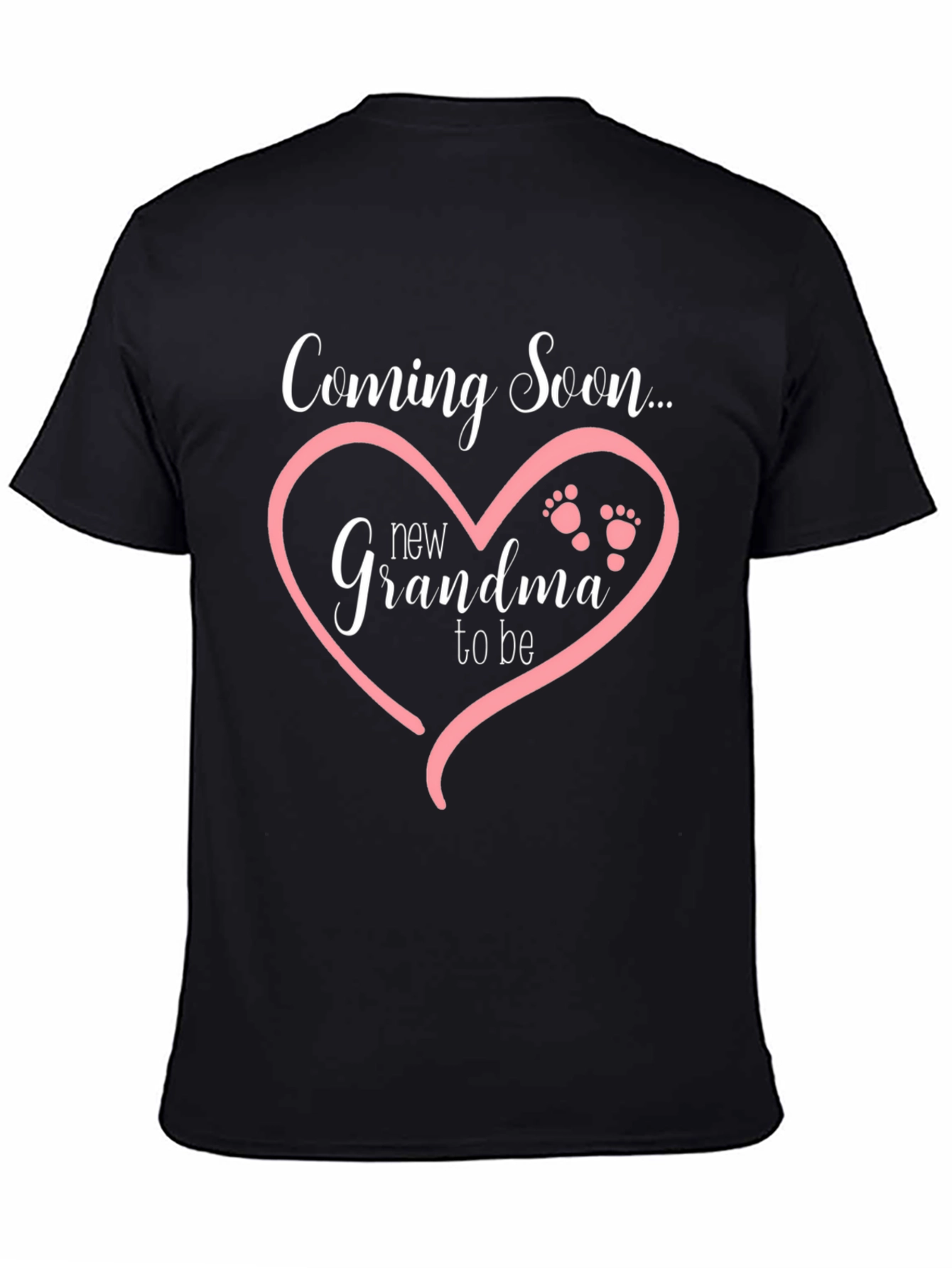 Black Coming Soon New Grandma to Be Shirt view 4