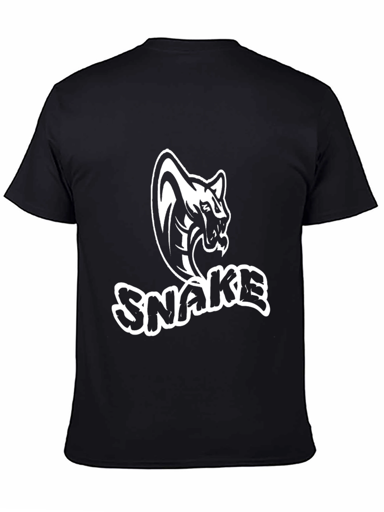Black Black Snake Graphic Tee - Bold Cobra Design view 4