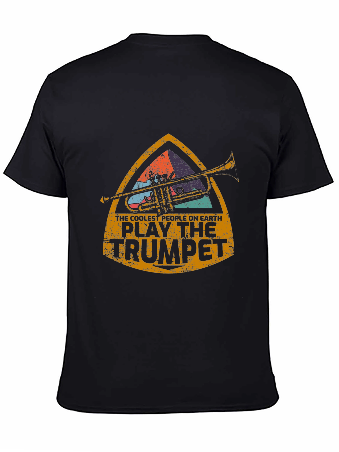 Black Coolest Trumpet Player T-Shirt view 4