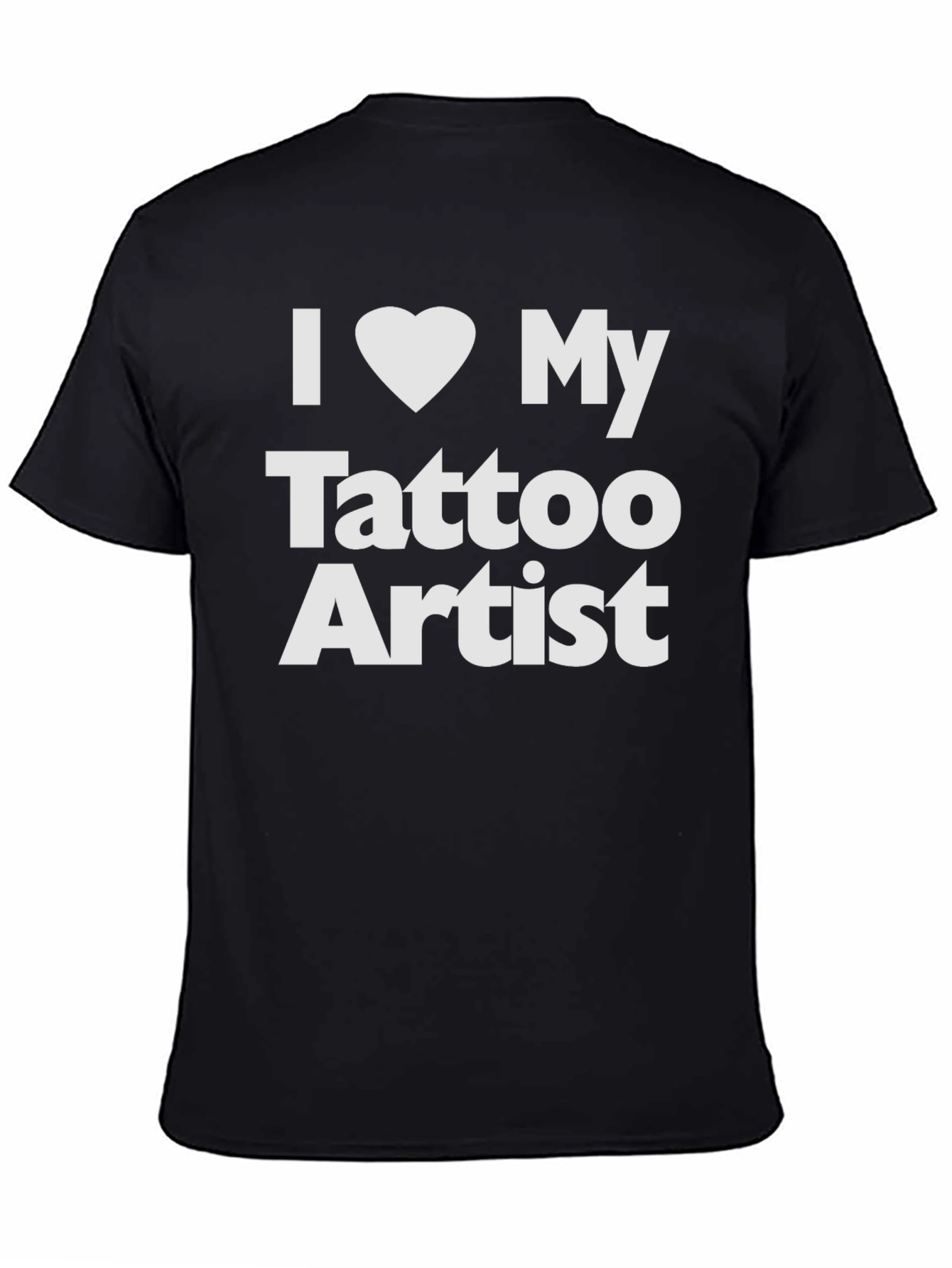 Black I Heart My Tattoo Artist Tee - Black view 4
