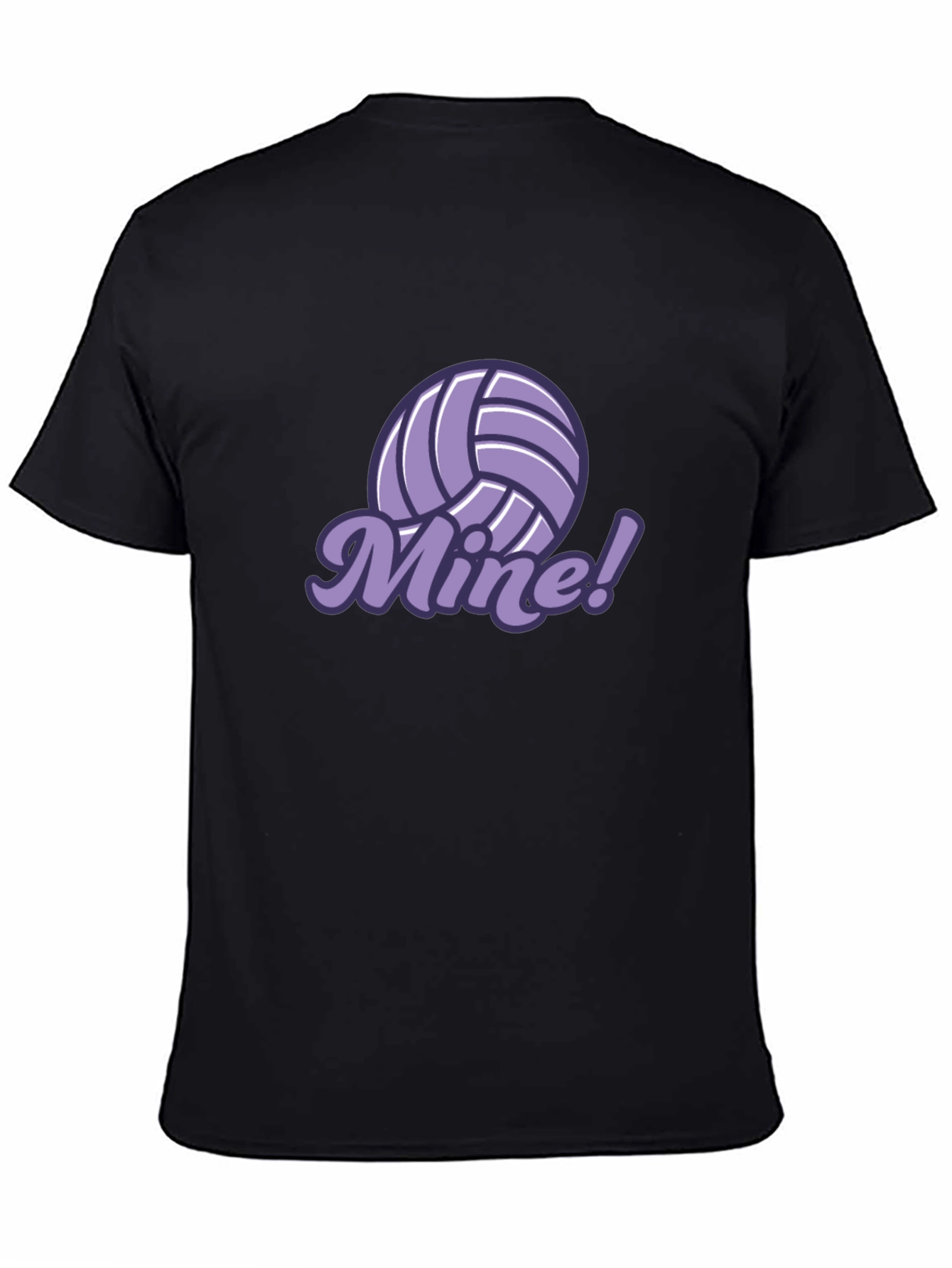 Black Volleyball Mine! Graphic T-Shirt view 4