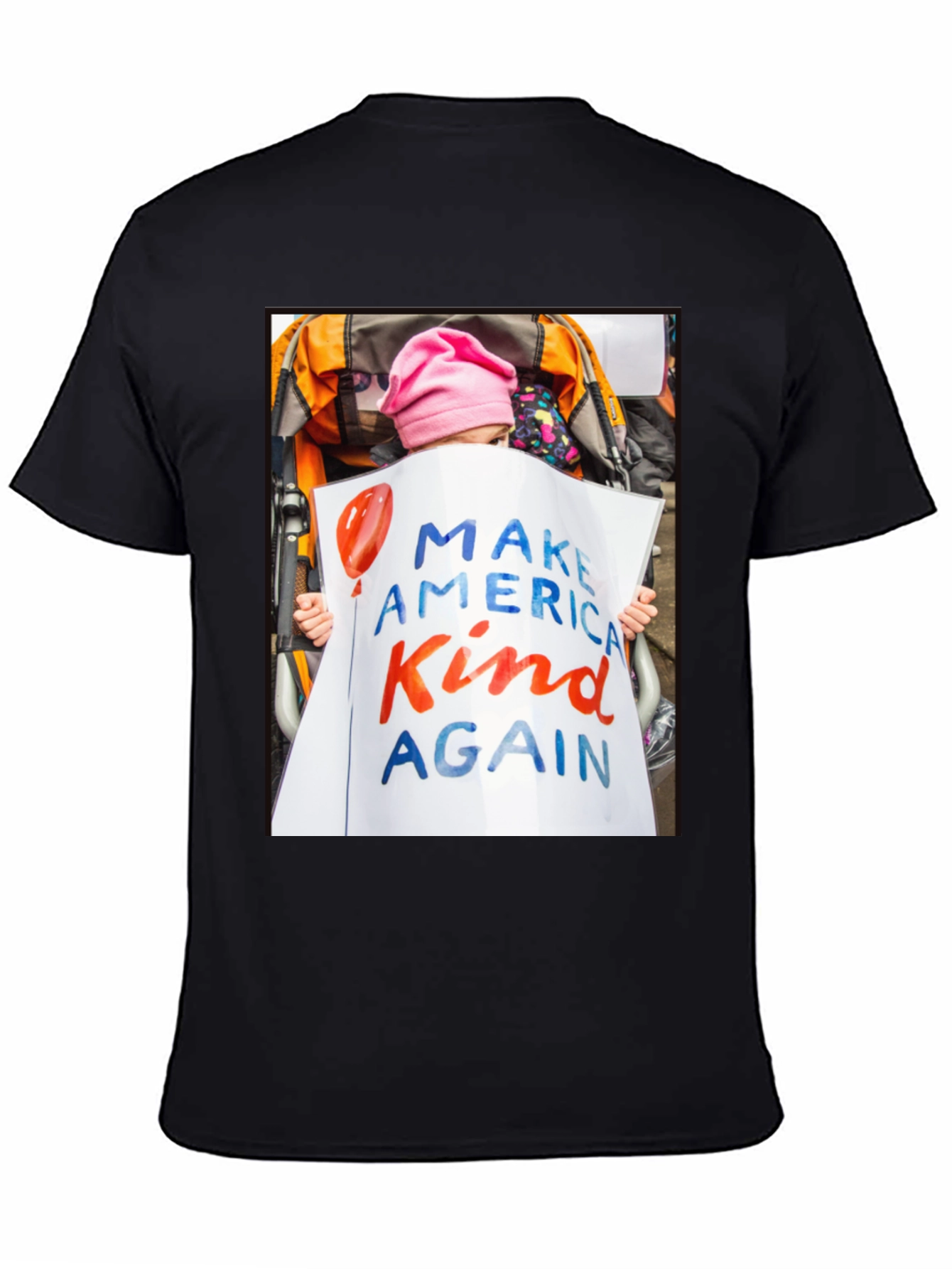 Black Make America Kind Again Graphic T-Shirt view 4