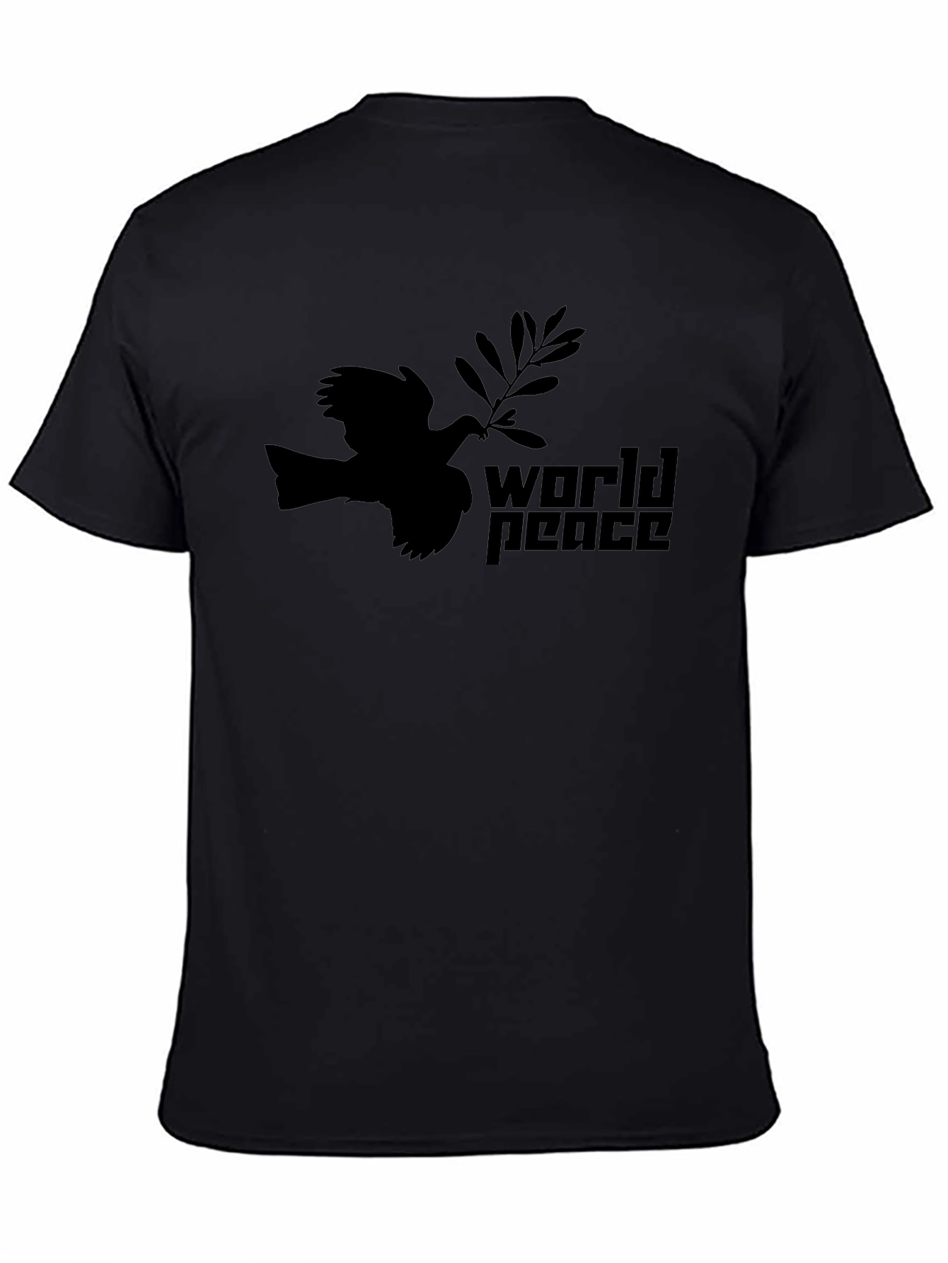Black World Peace Dove Graphic Tee - Black view 4
