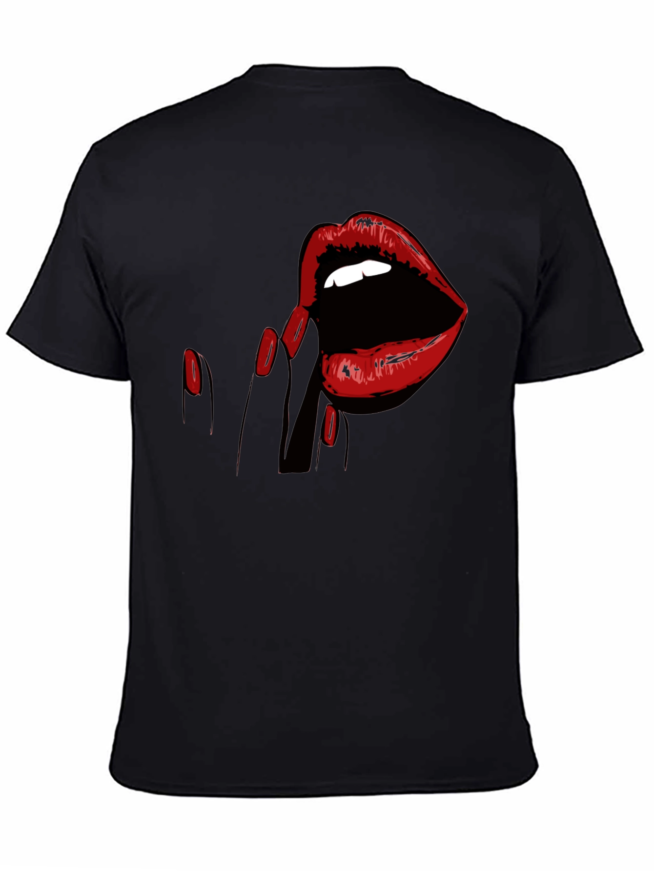 Black Lip Service Graphic Tee - Bold & Edgy Style view 4