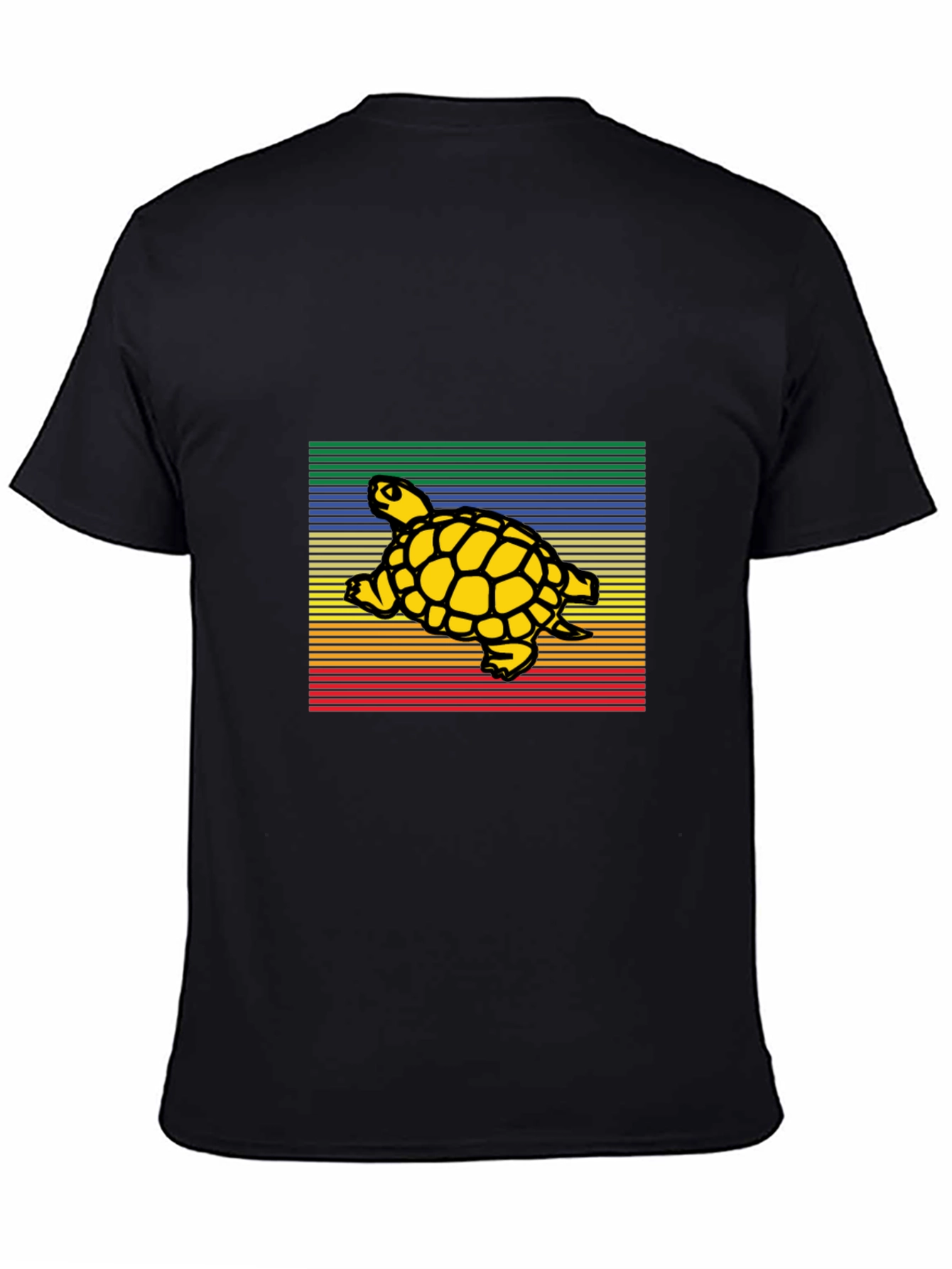 Black Retro Turtle Graphic T-Shirt view 4