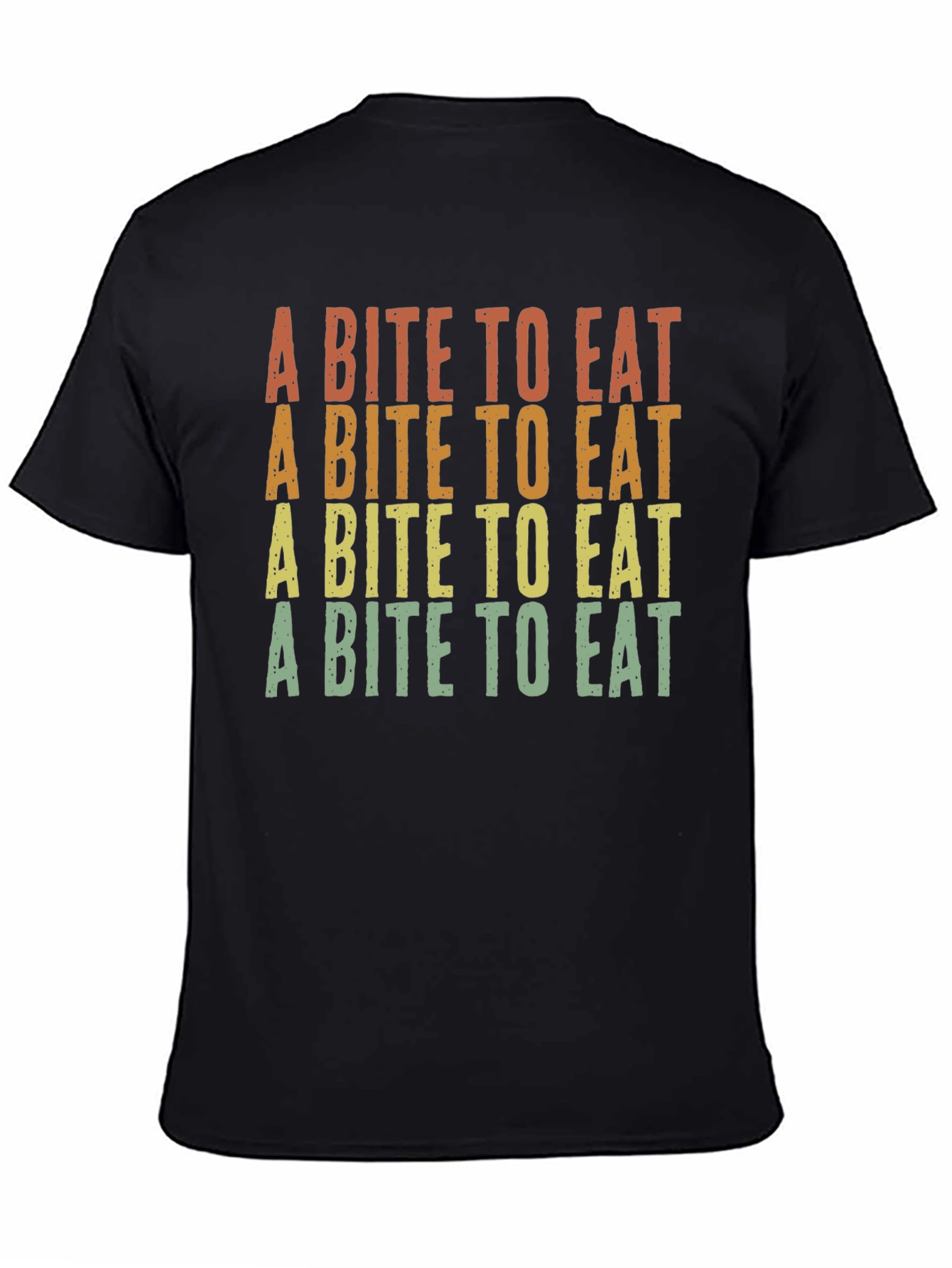 Black A Bite To Eat Retro Graphic T-Shirt view 4
