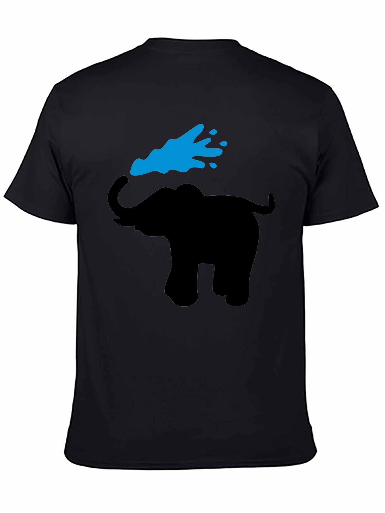 Black Elephant Graphic Tee - Black Cotton T-Shirt view 4